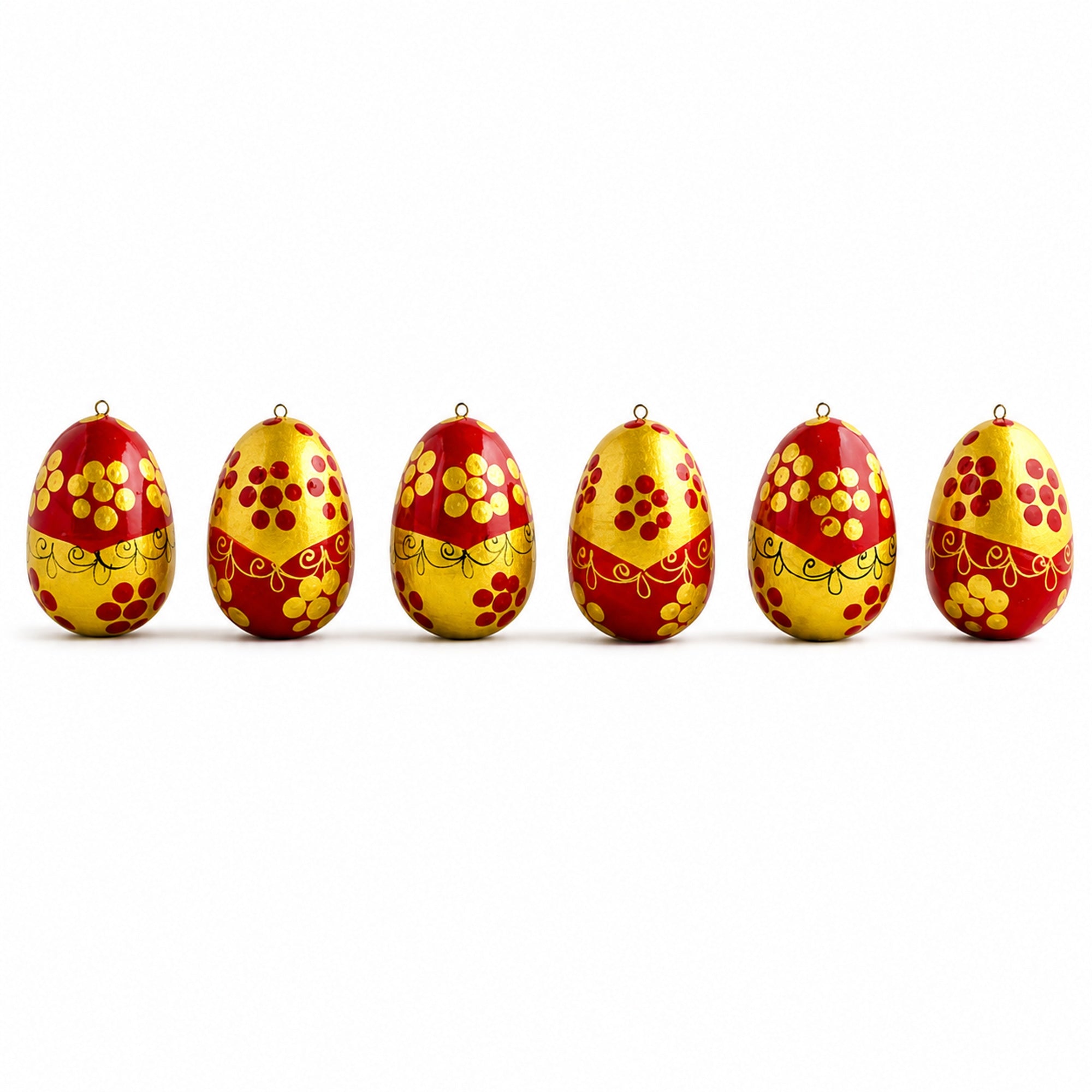 6 Fairy Tales Wooden  Dolls Christmas Ornaments 2.25 Inches