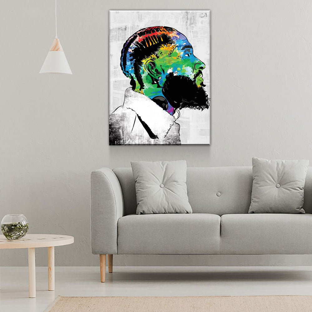 Nipsey Hussle Canvas Wall Art - RIP Nipsey, American Rapper