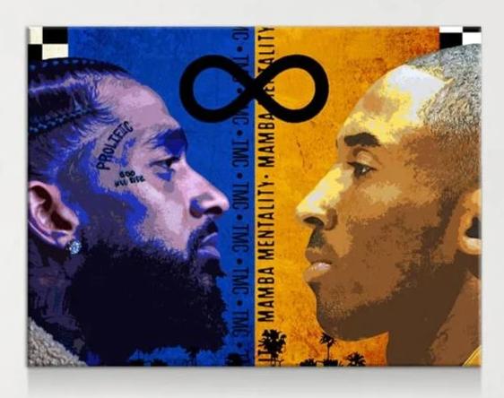 Nipsey Hussle, Kobe Bryant, LA Kings Canvas Wall Art