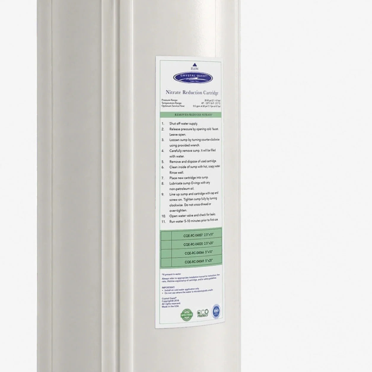 Nitrate Removal Filter Cartridge