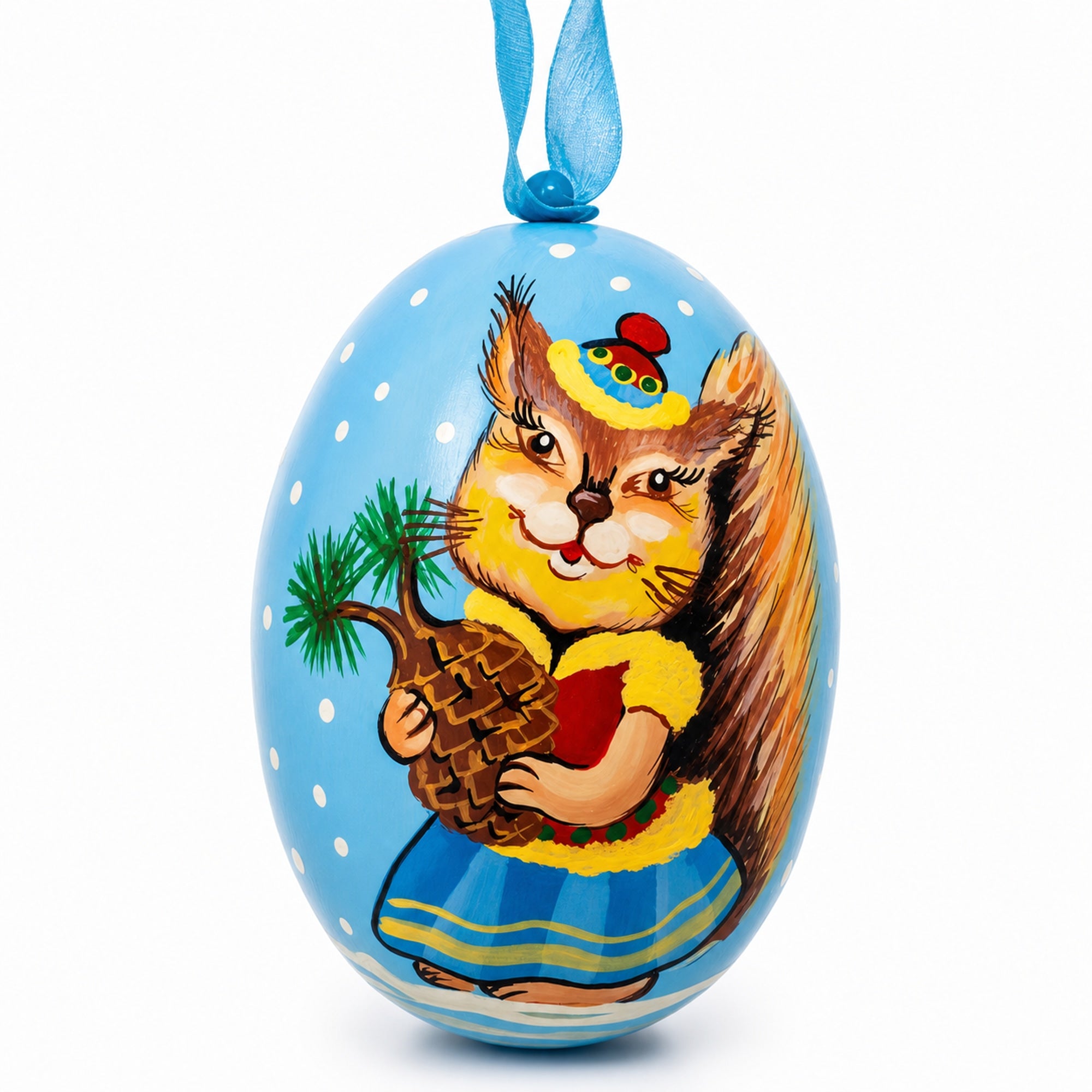 Squirrel Wooden Christmas Ornament