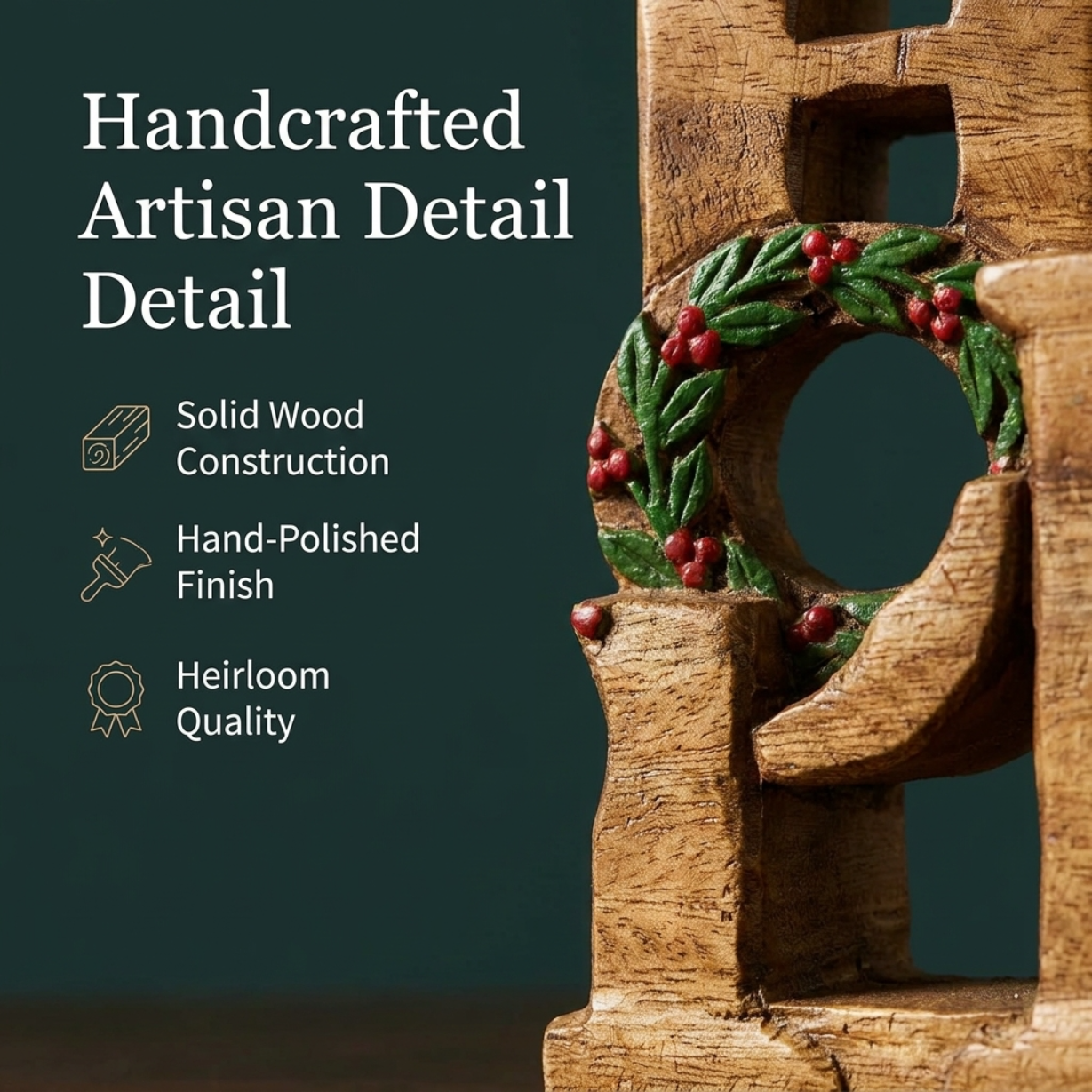 Wooden Hope Sculpture – Handmade Acacia Wood Sign | Inspirational Home Accent