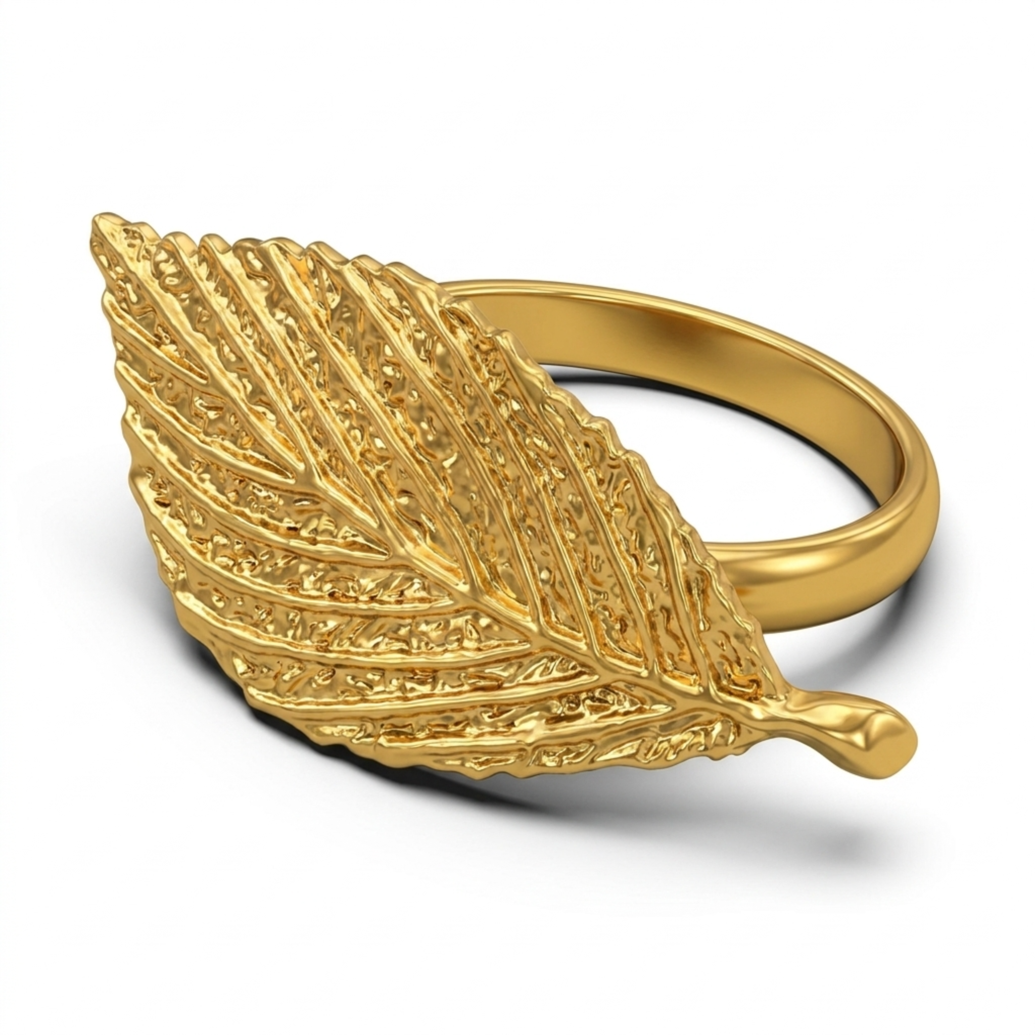 Gold Leaf Napkin Rings – Elegant Rust Resistant Table Decor Rings for Dining