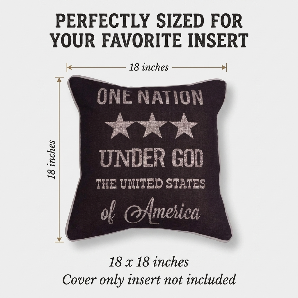 Patriotic Throw Pillow | USA Pillow Cover 18 x 18 Inches - Luxury Zipper Cushion