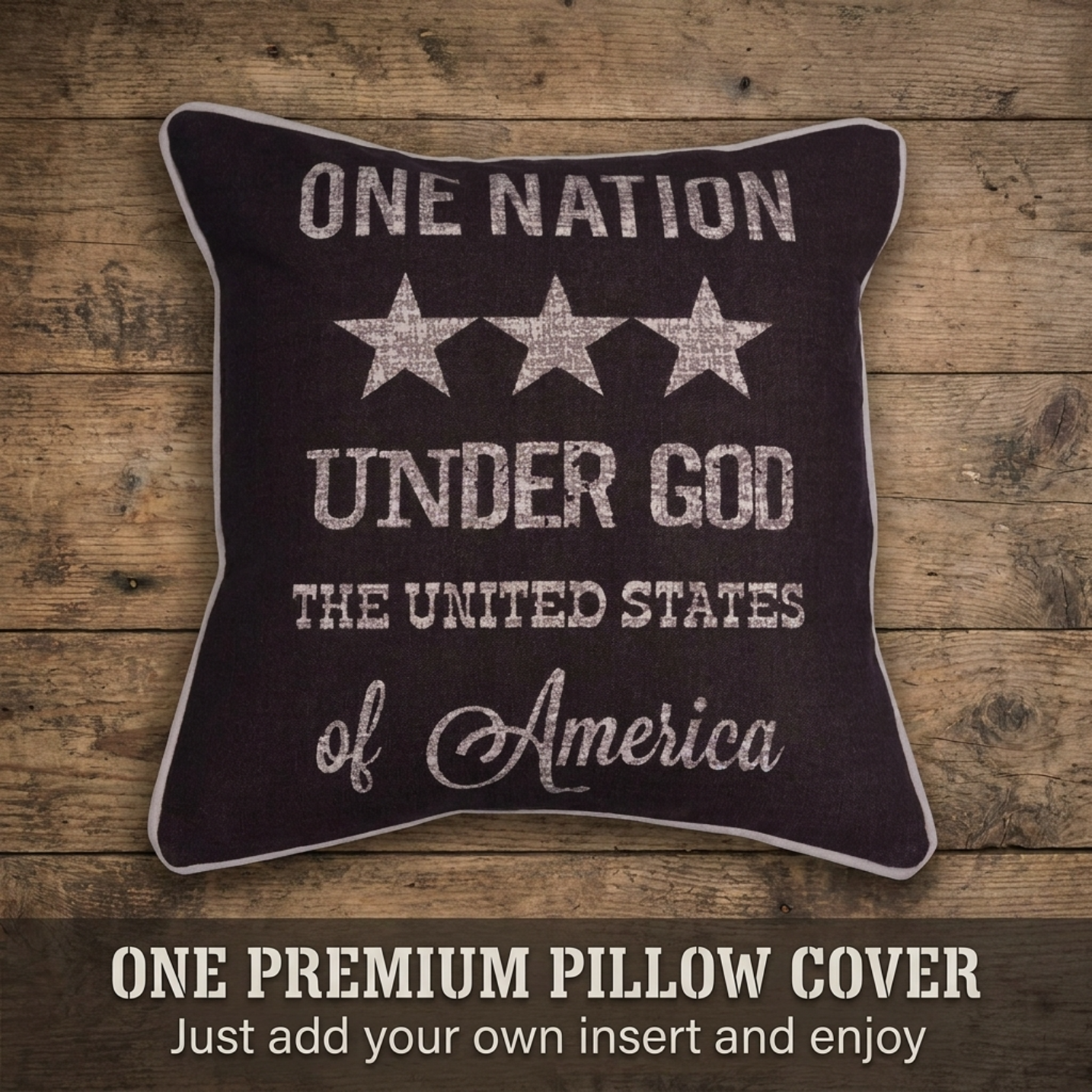Patriotic Throw Pillow | USA Pillow Cover 18 x 18 Inches - Luxury Zipper Cushion