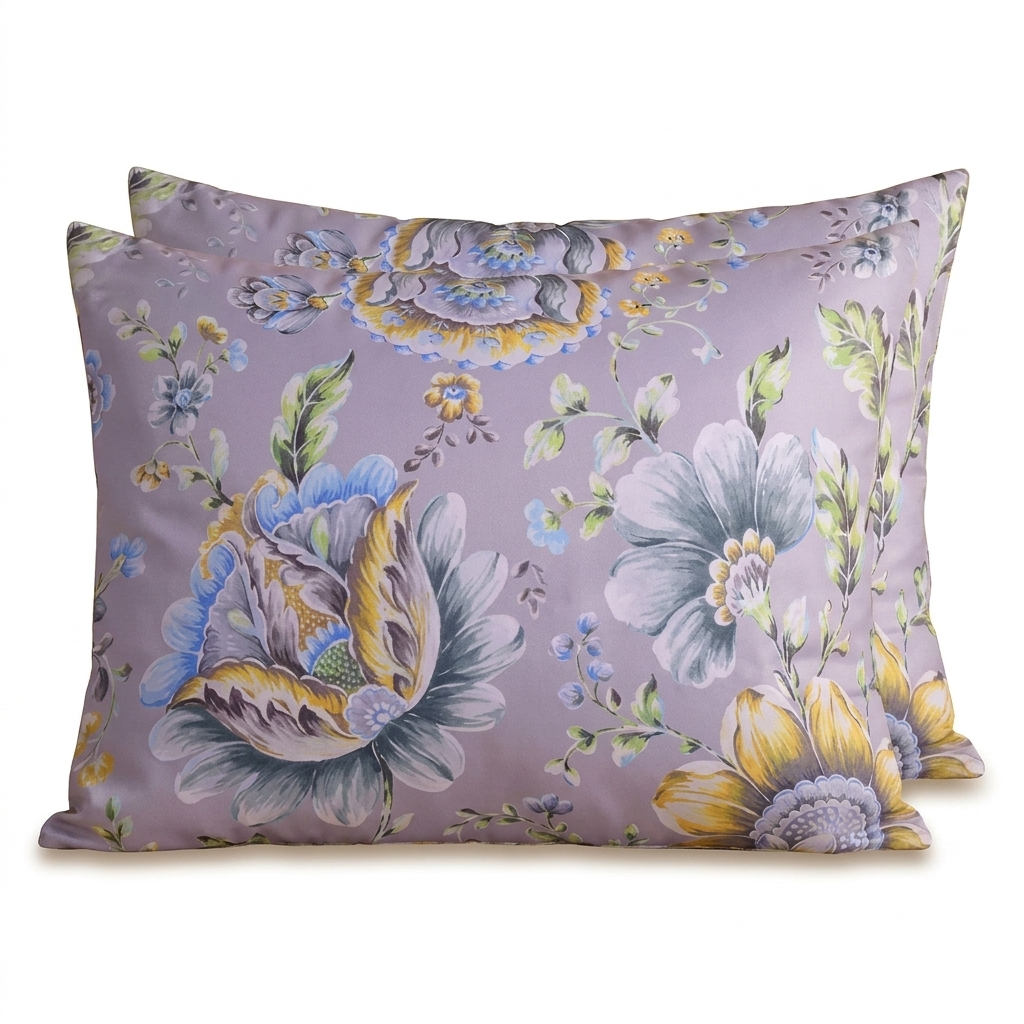 Floral Throw Pillow Covers - 20 x 20 Inches | Printed Cushion Covers, Soft Fabric