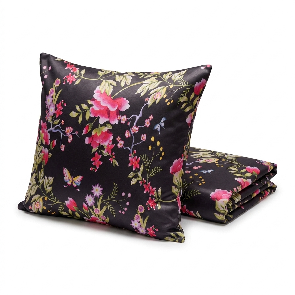 Floral Throw Pillow Covers - 14x20 Inch Polyester Decorative Cushion Covers