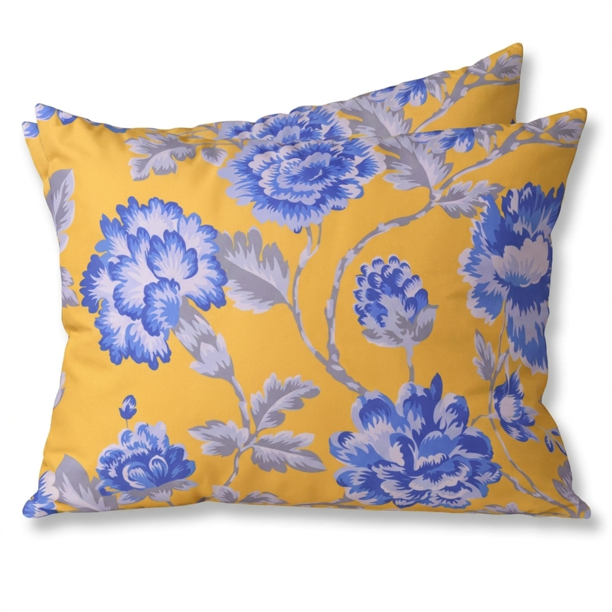 Floral Throw Pillow Covers - 14x20 Inch Decorative Cushion Covers with Zipper