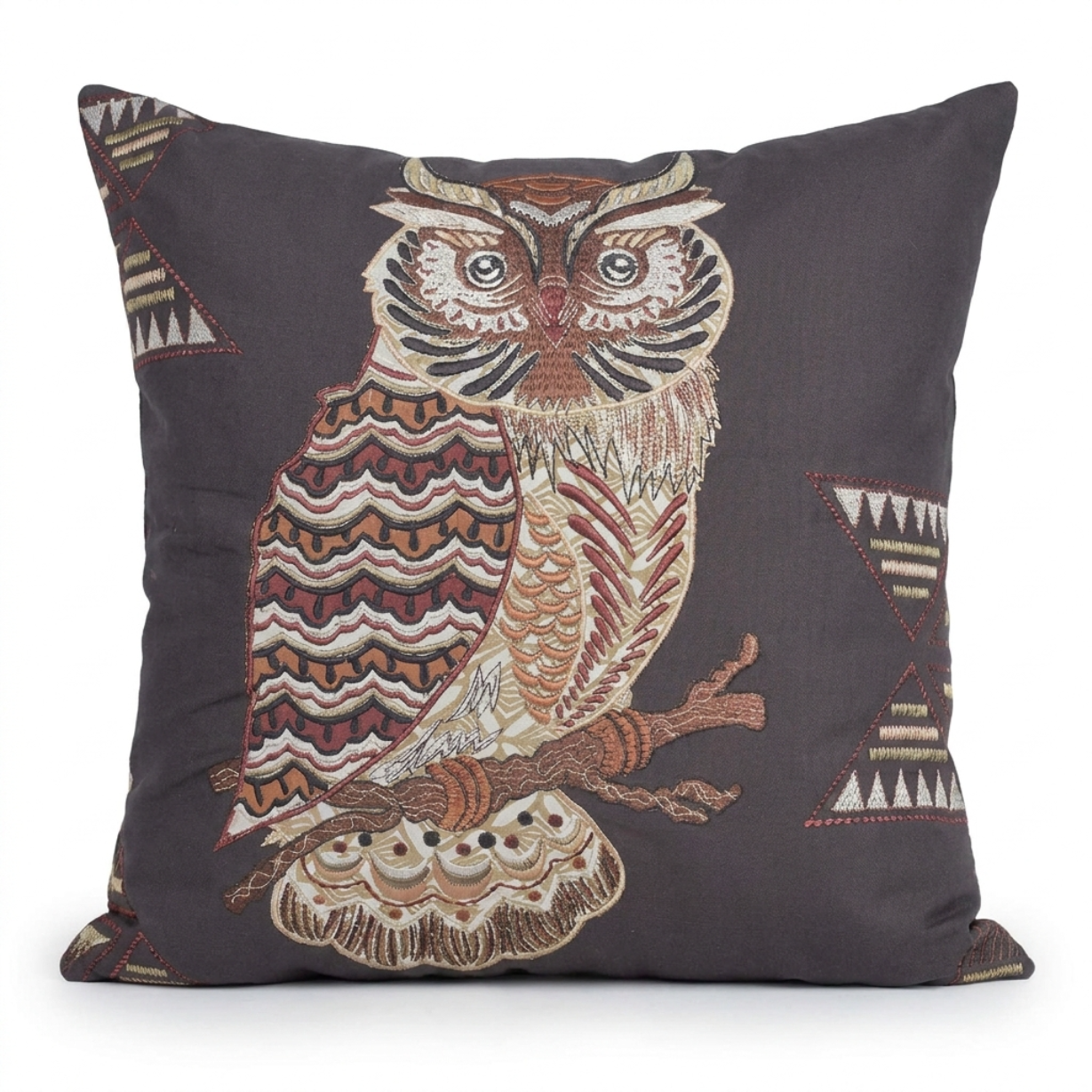 Owl Throw Pillow Covers - 18x18 Inch Decorative Polyester Cushion Covers
