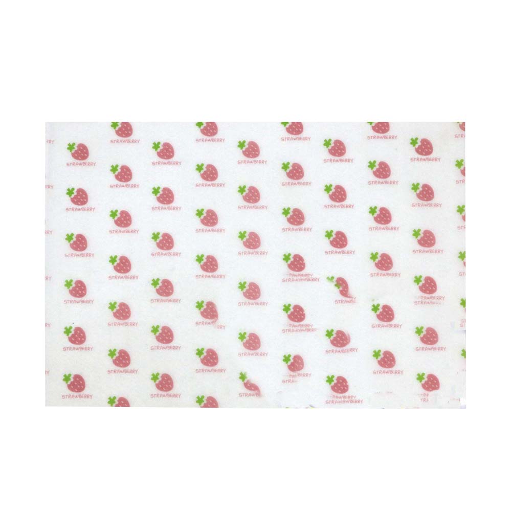 300 Pcs Baking Papers GreaseProof Wax Papers Hamburger Papers [Strawberry]