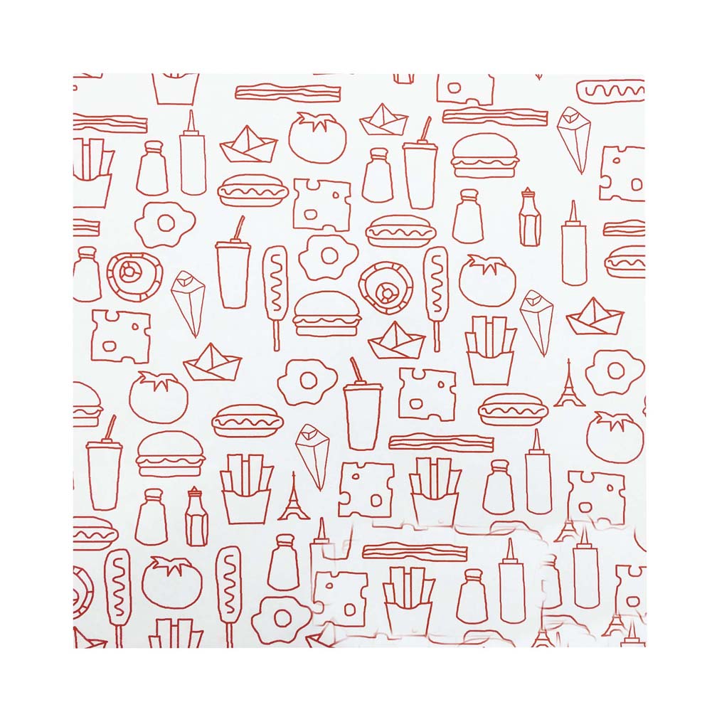 [Graffiti] 200 Pcs GreaseProof Wax Papers Baking Papers Hamburger Papers