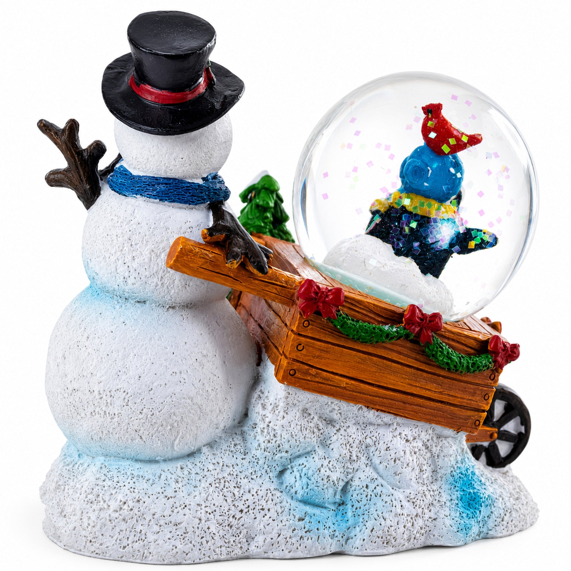 Snowman, Penguin and Cardinal Mini Water Snow Globe