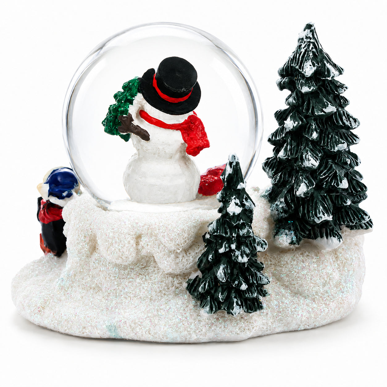 Mini Winter Scene with Polar Bear and Penguins Water Globe