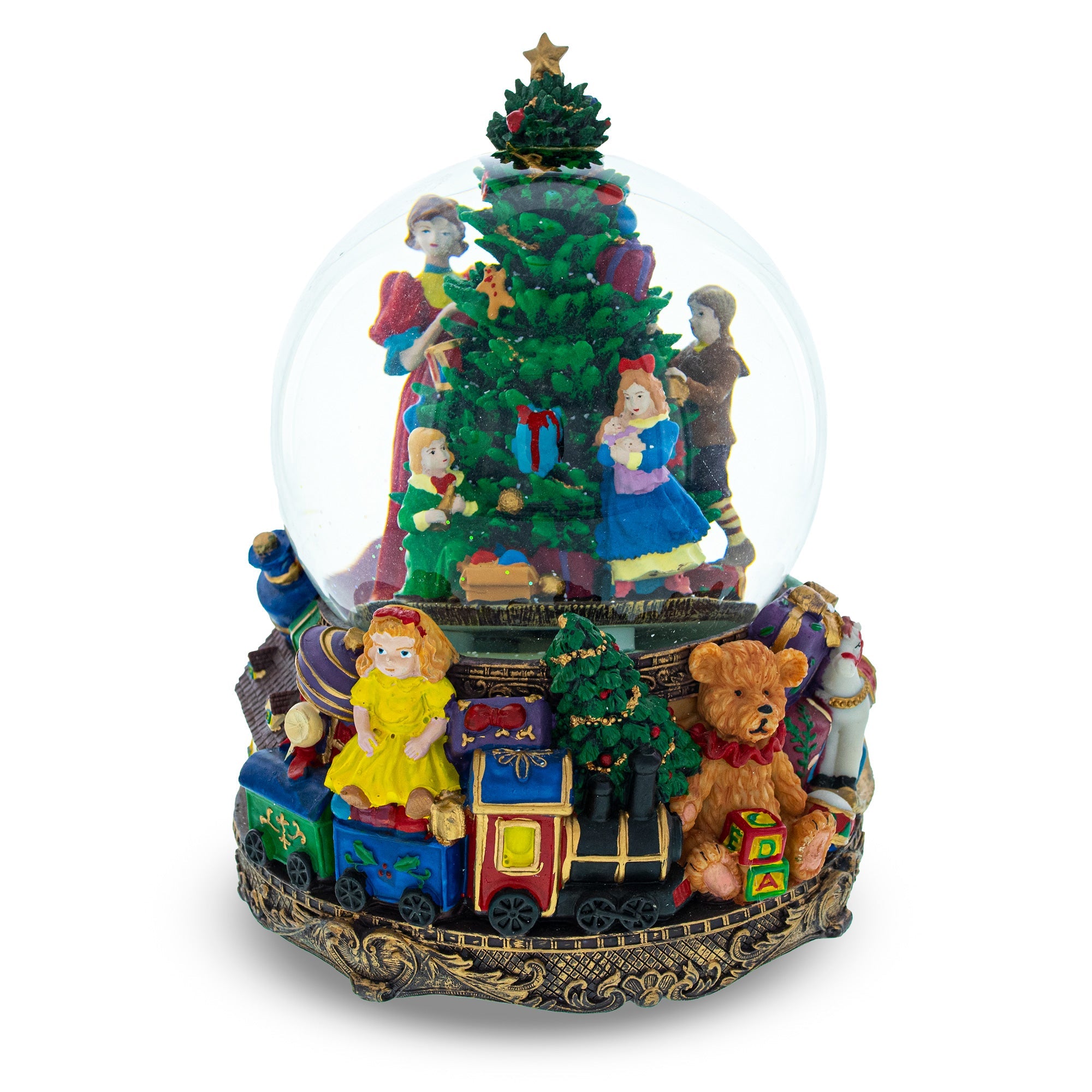 Children Decorating Tree LED Musical Water Snow Globe
