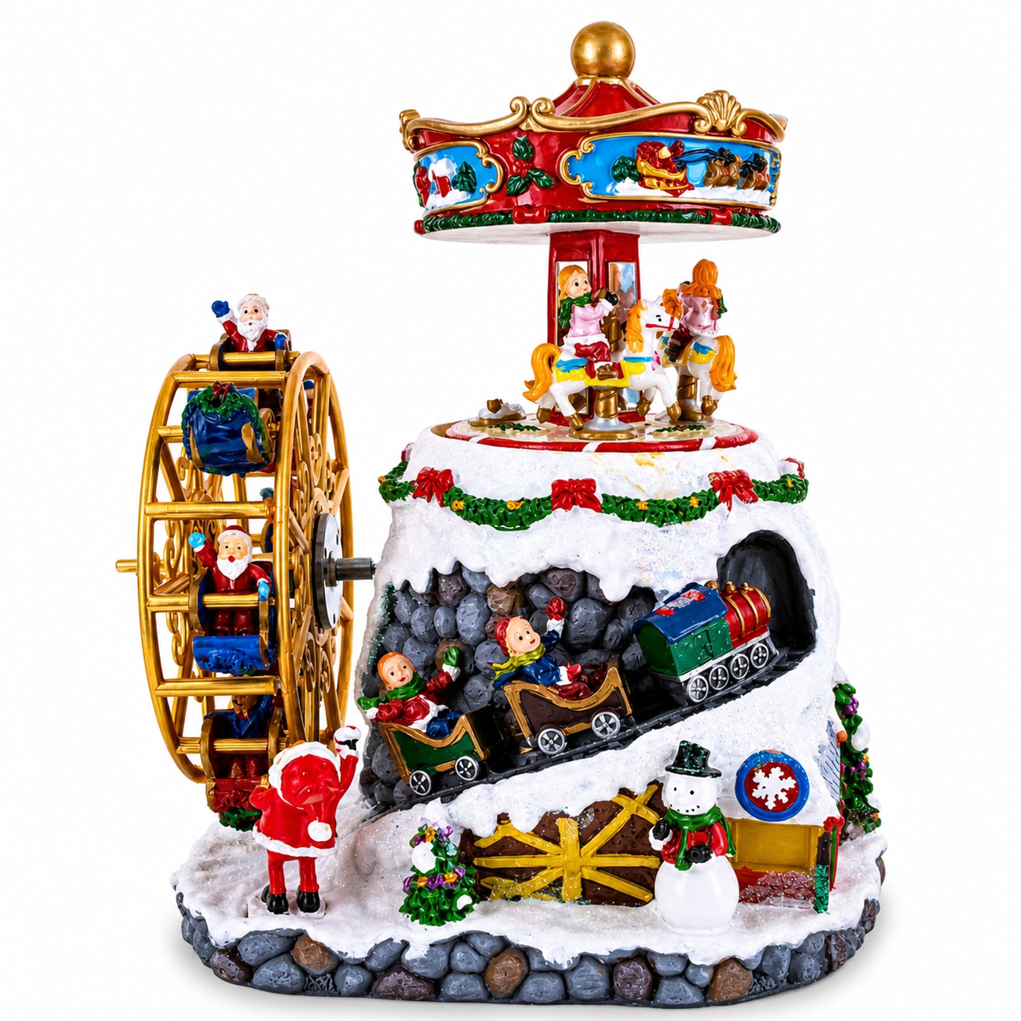 Musical Christmas Figurine with Rotating Motion