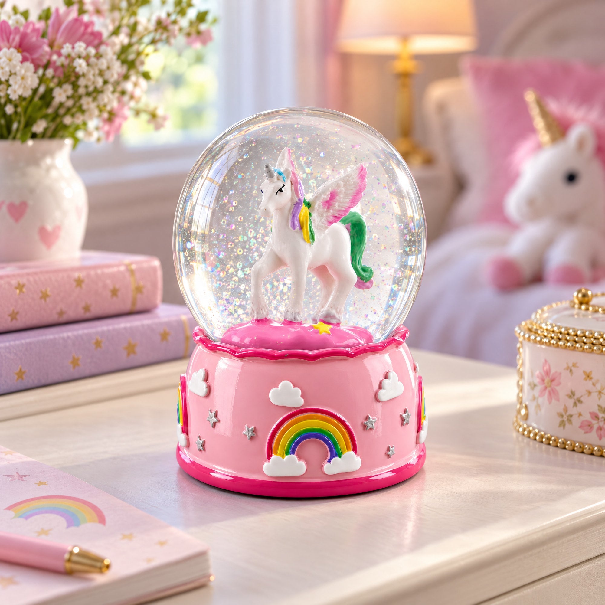Rainbows Mini Water Snow Globe