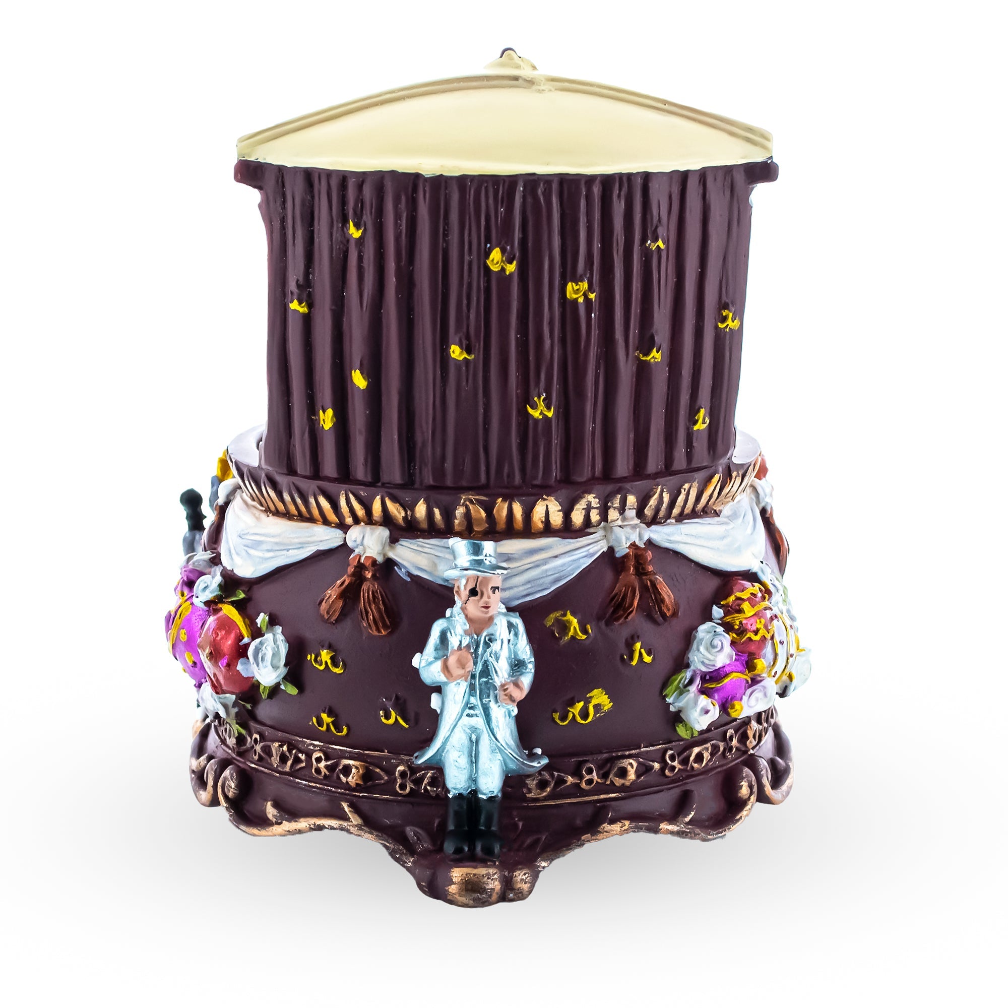 Animated Nutcracker Theatre Figurine - Rotating Ballerina Mirror Music Box