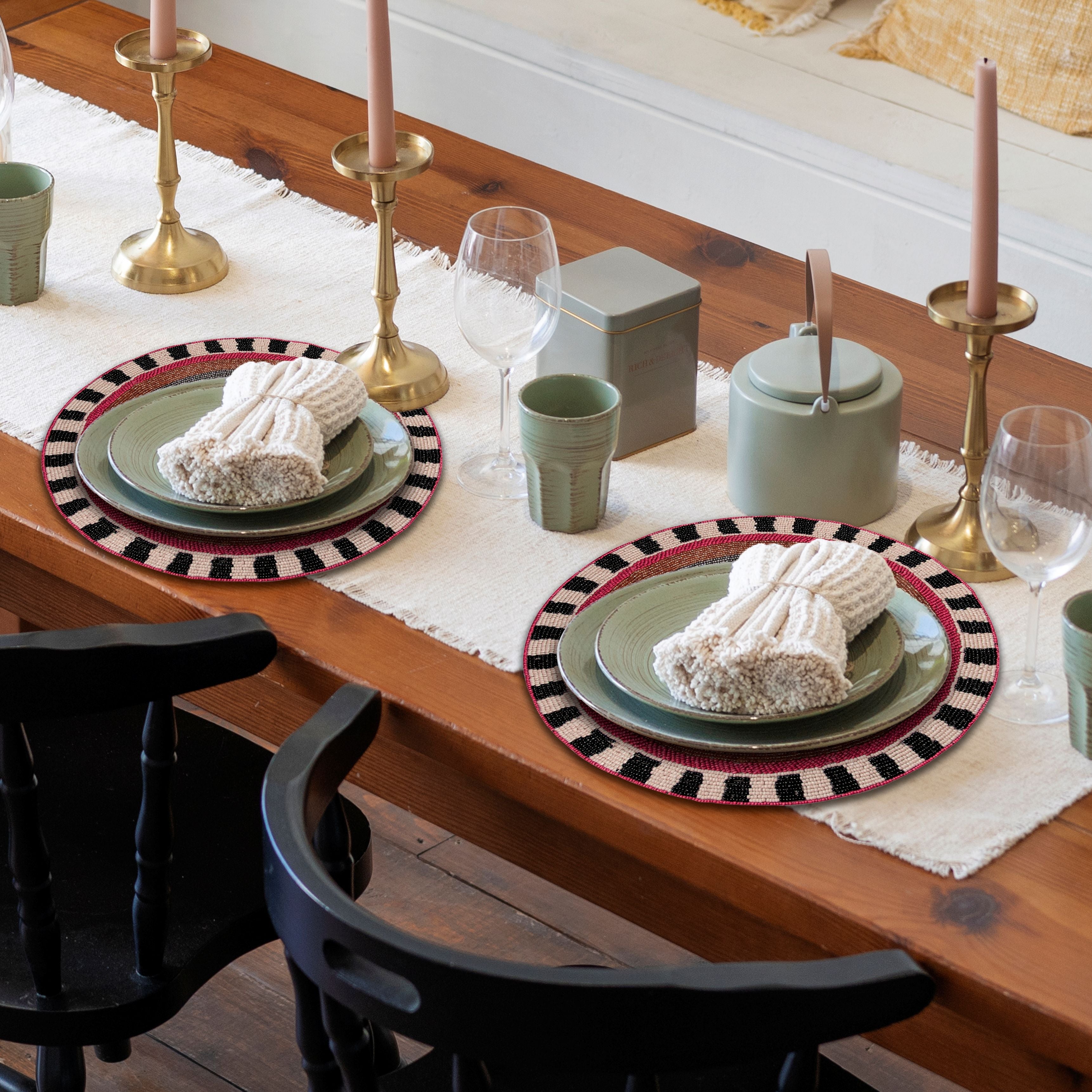 The Blitzen Beaded Placemats