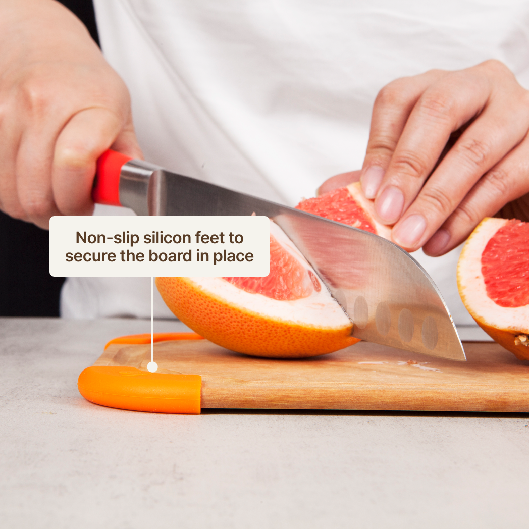 Premium Series 2 Pieces Cutting Board Set - Non Slip & Color Code (S+M)