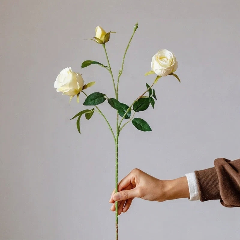 Vintage Garden Rose Stem – 25"