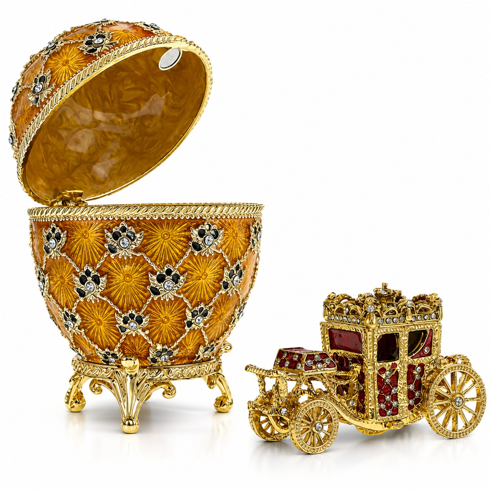 1897 Coronation Royal Imperial Easter Egg 3.8 Inches Tall