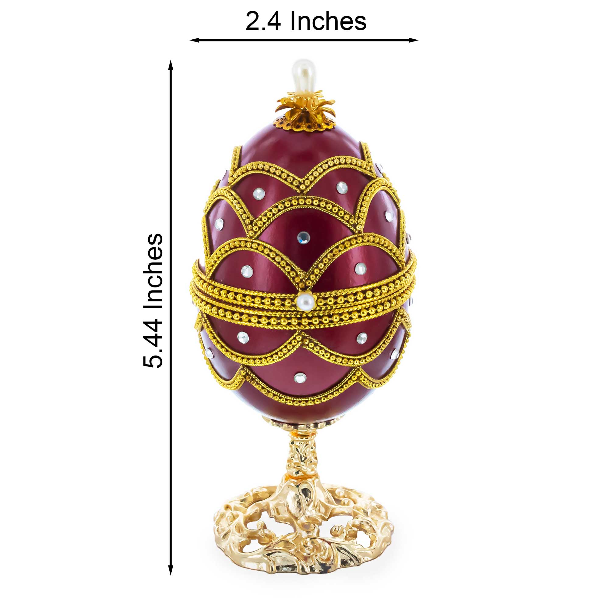 Real Eggshell Royal Inspired Musical Easter Egg 5.4 Inches