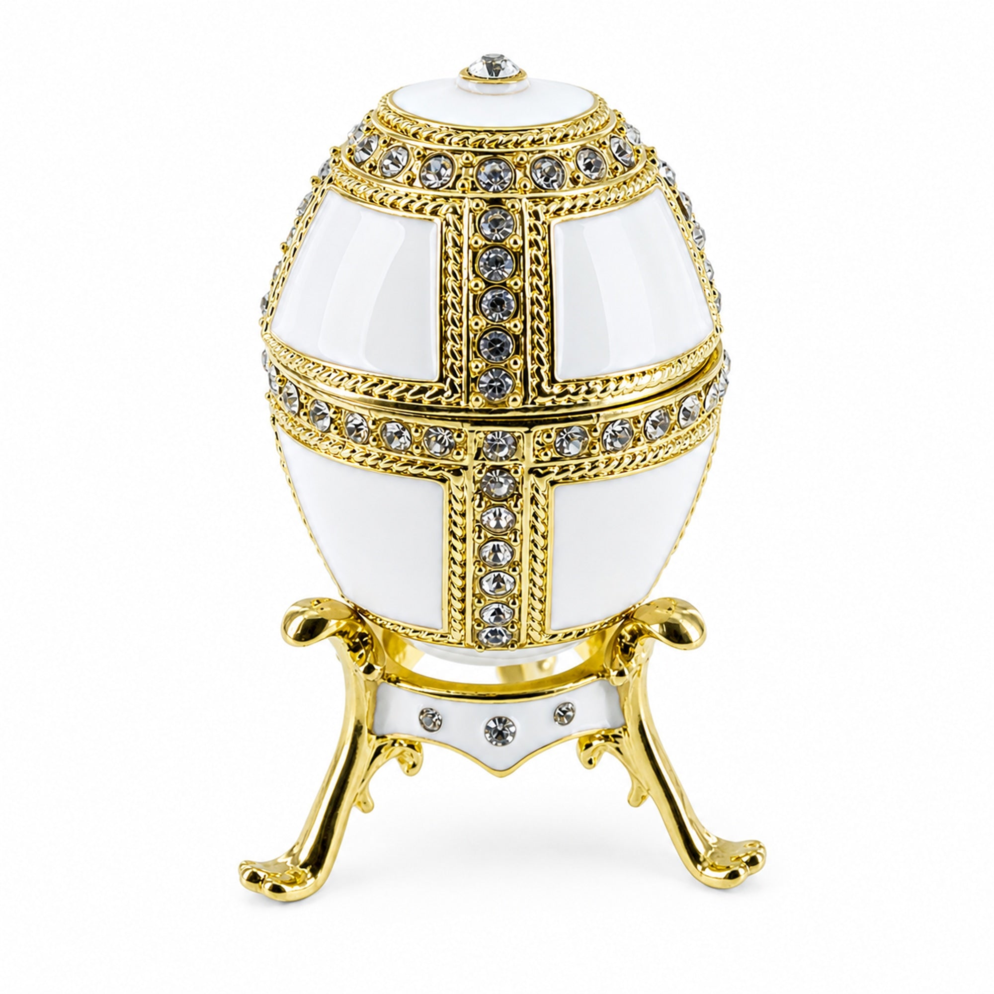 1890 Danish Palaces Royal Imperial Easter Egg in White