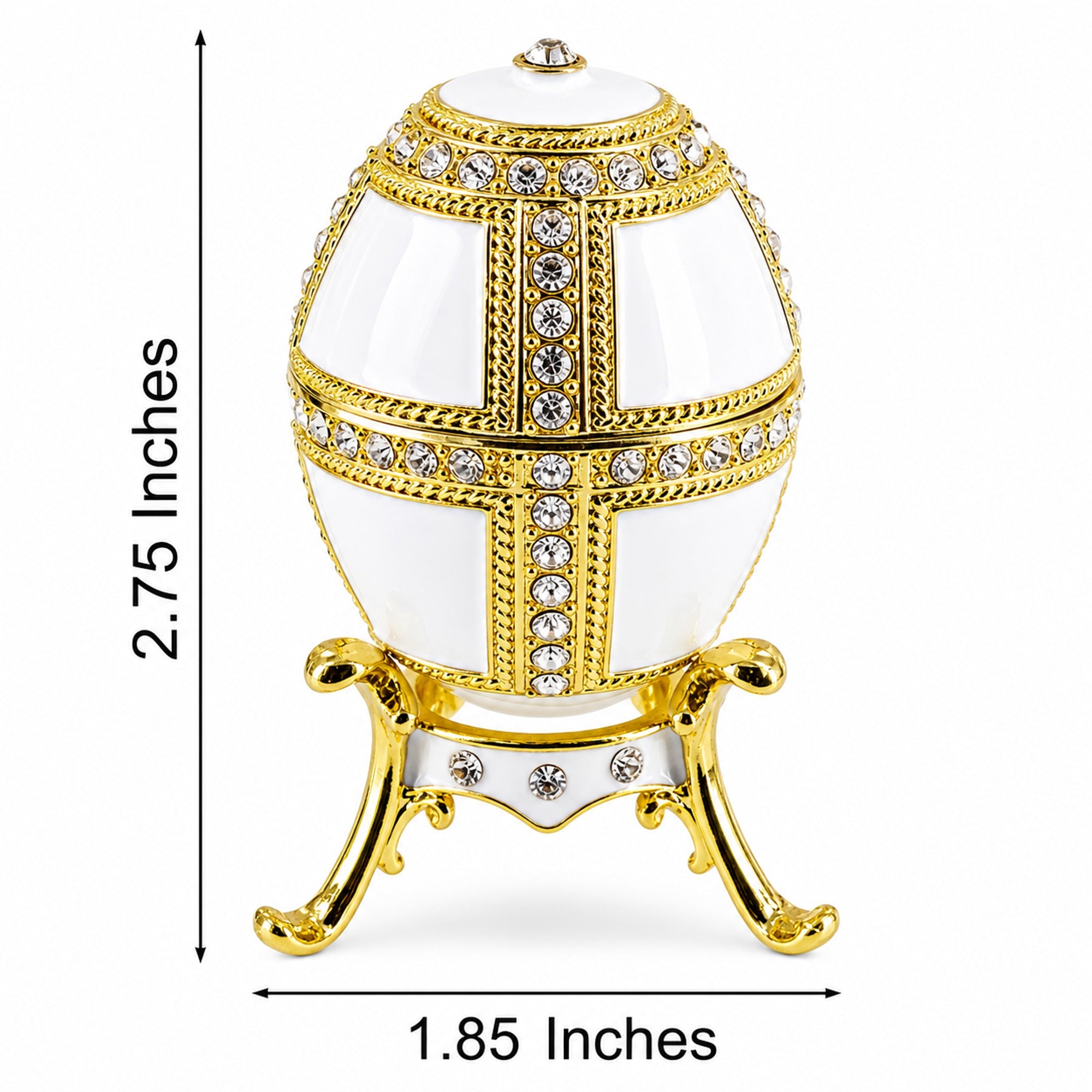 1890 Danish Palaces Royal Imperial Easter Egg in White