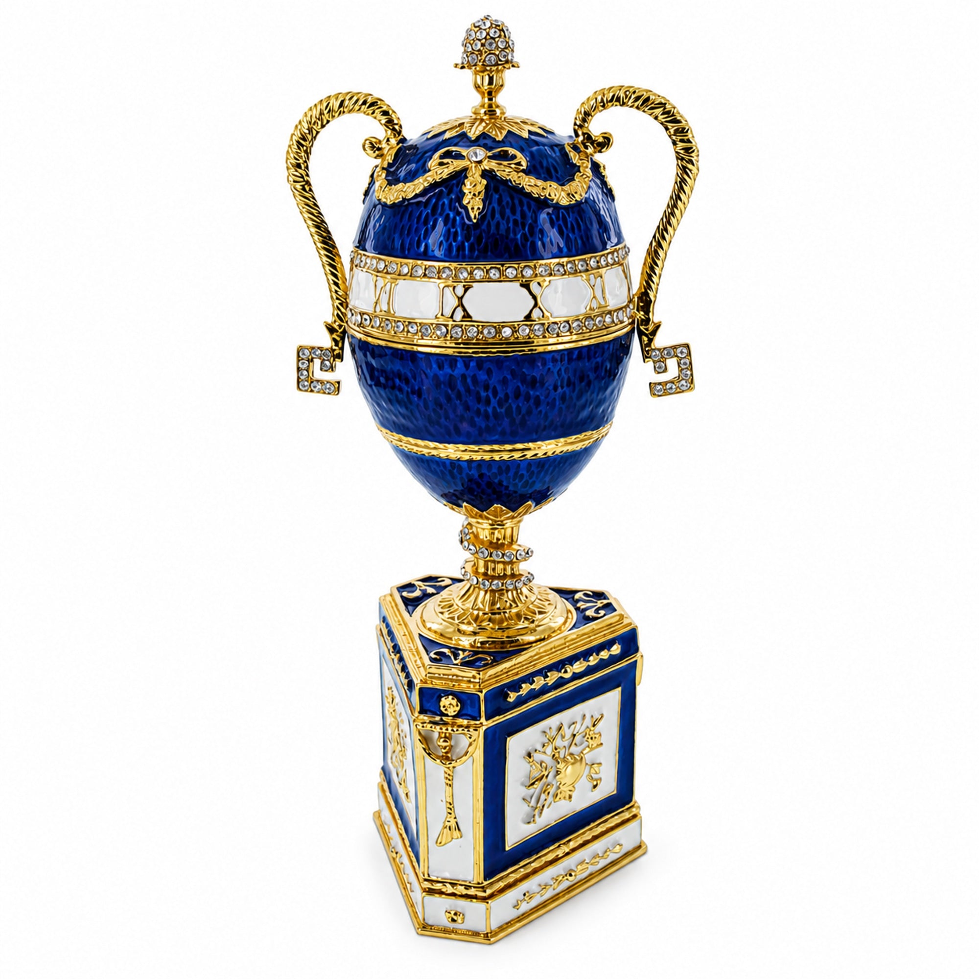 1895 Blue Serpent Clock Musical Royal Imperial Easter Egg