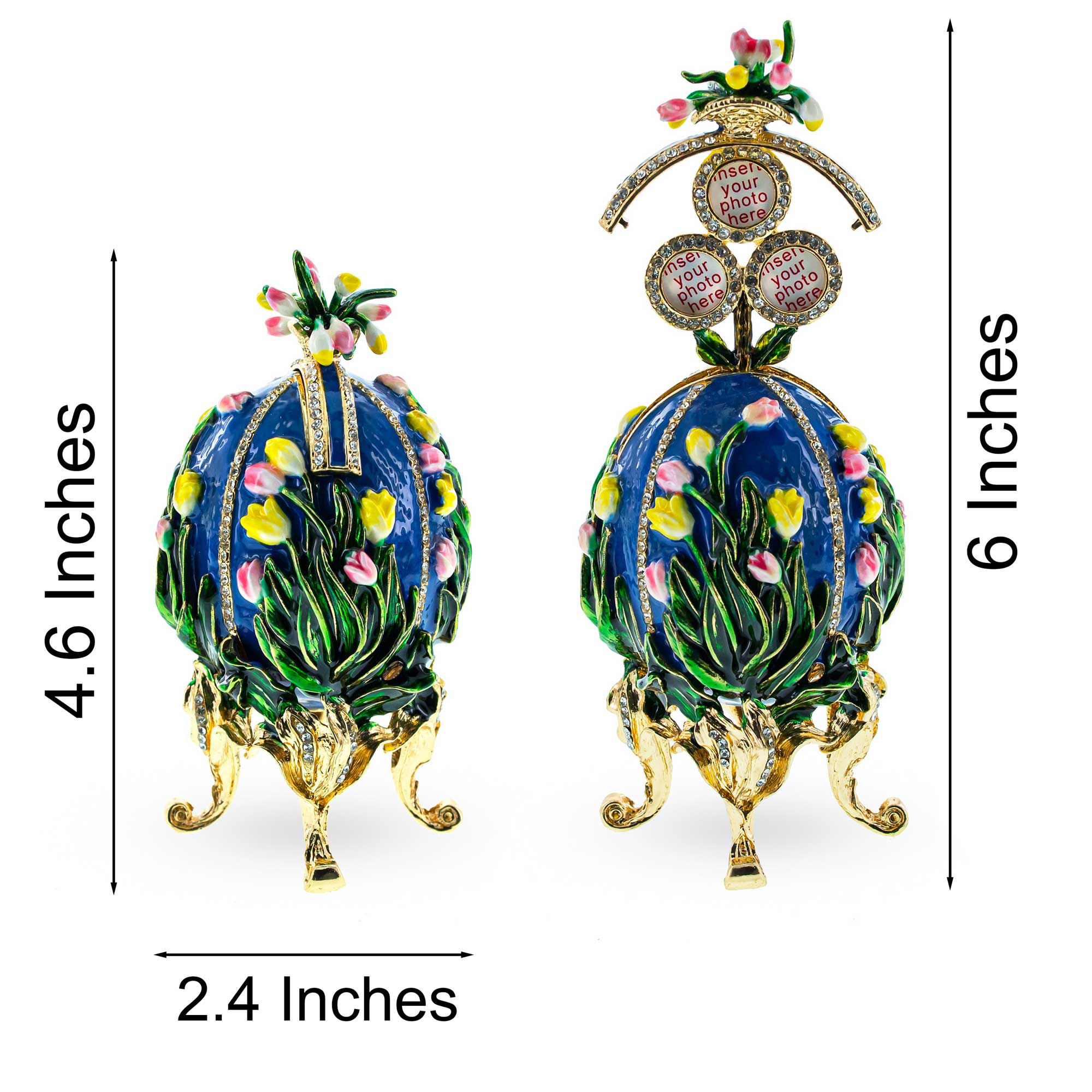 1898 Lilies of the Valley Royal Imperial Easter  Egg 4.75 Inches