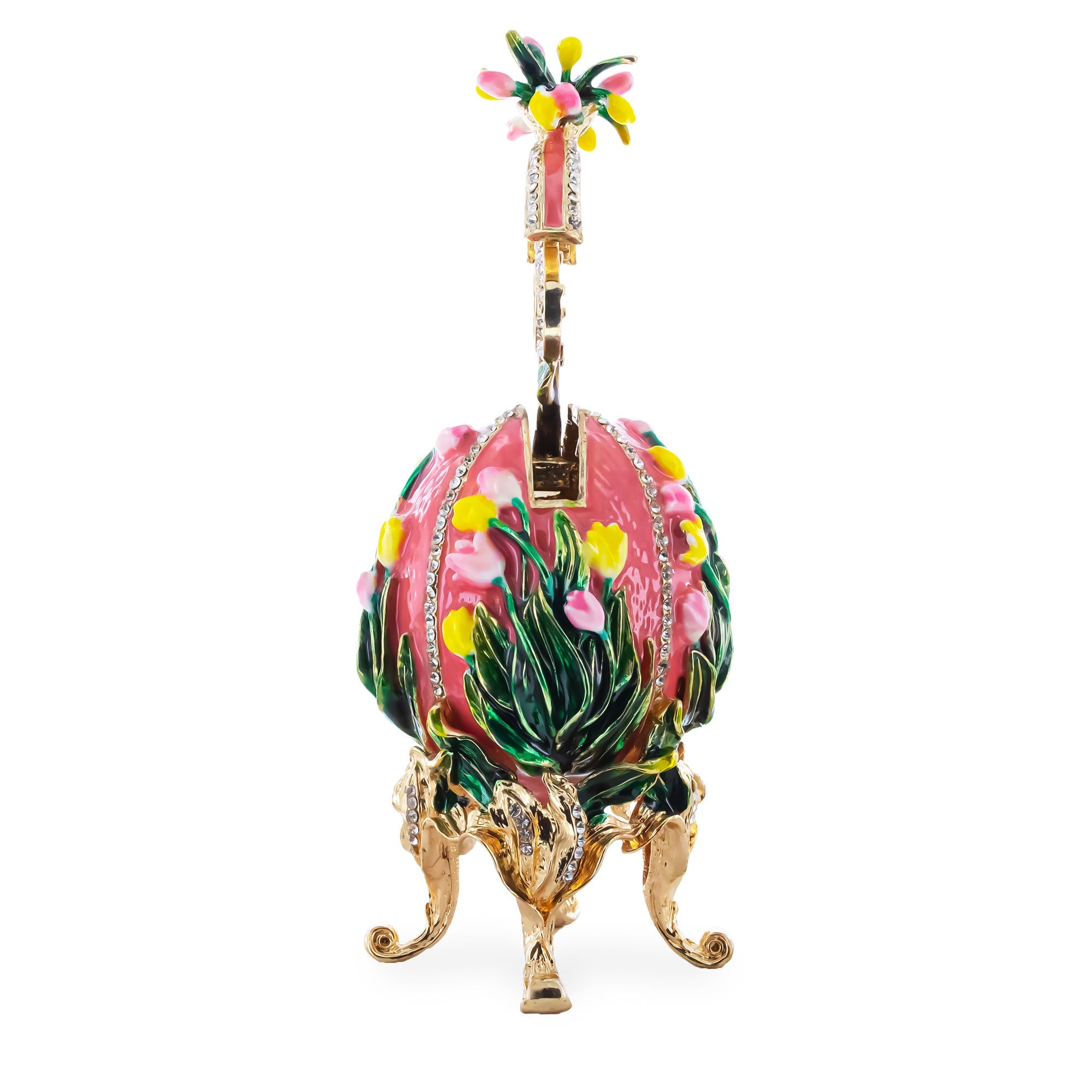 1898 Lilies of the Valley Royal Imperial Metal Easter Egg in Pink