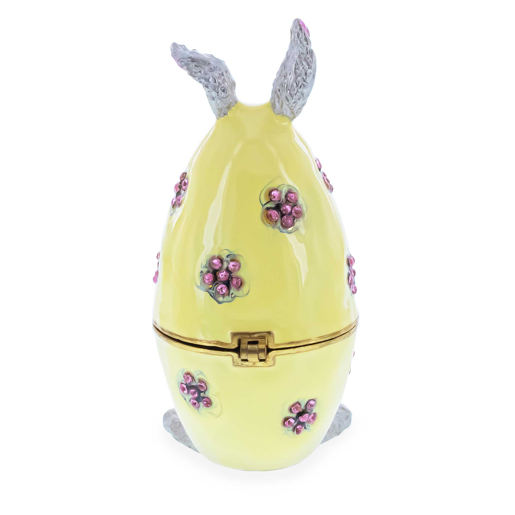 Bunny in the Easter Egg Metal Trinket Box Figurine