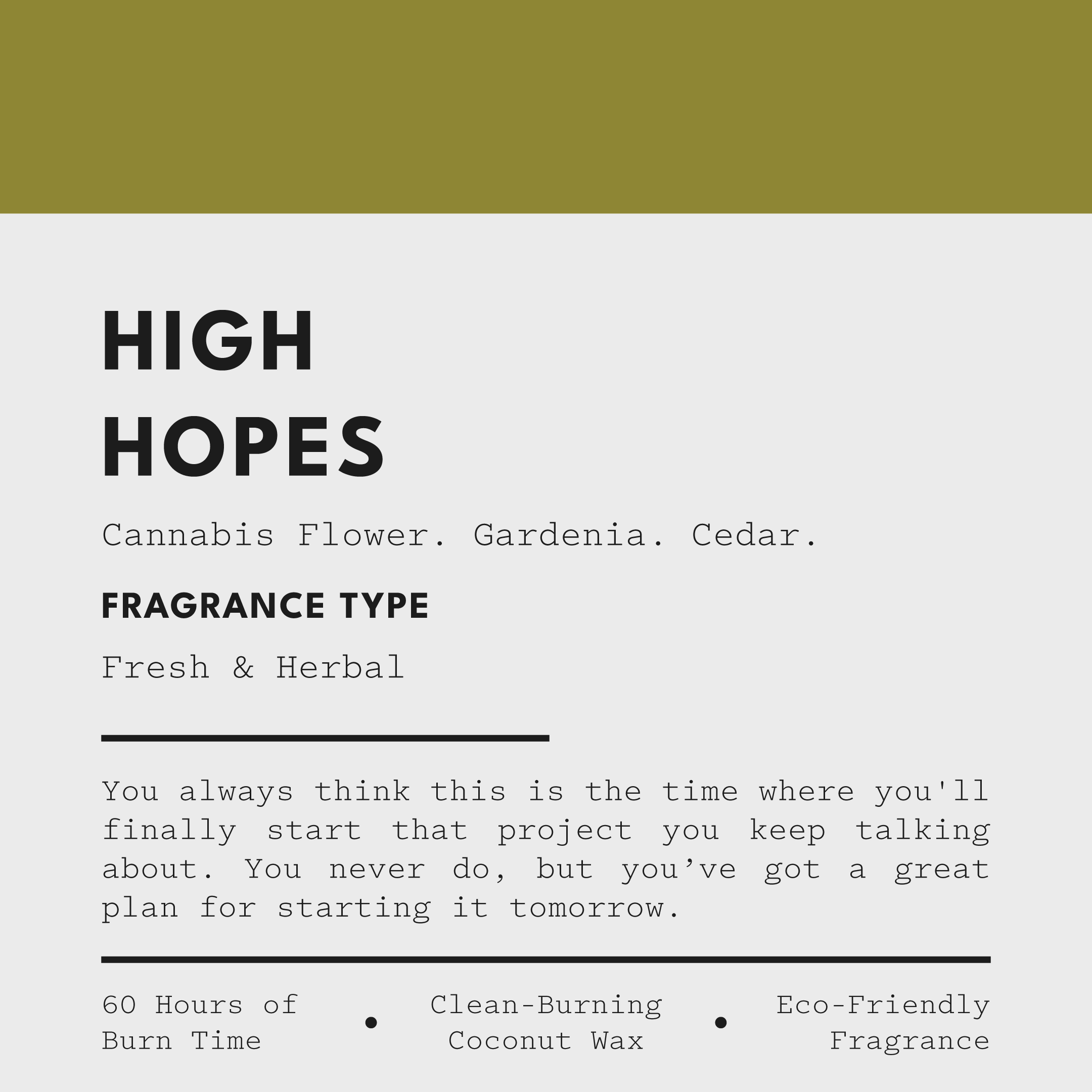 HIGH HOPES Candle