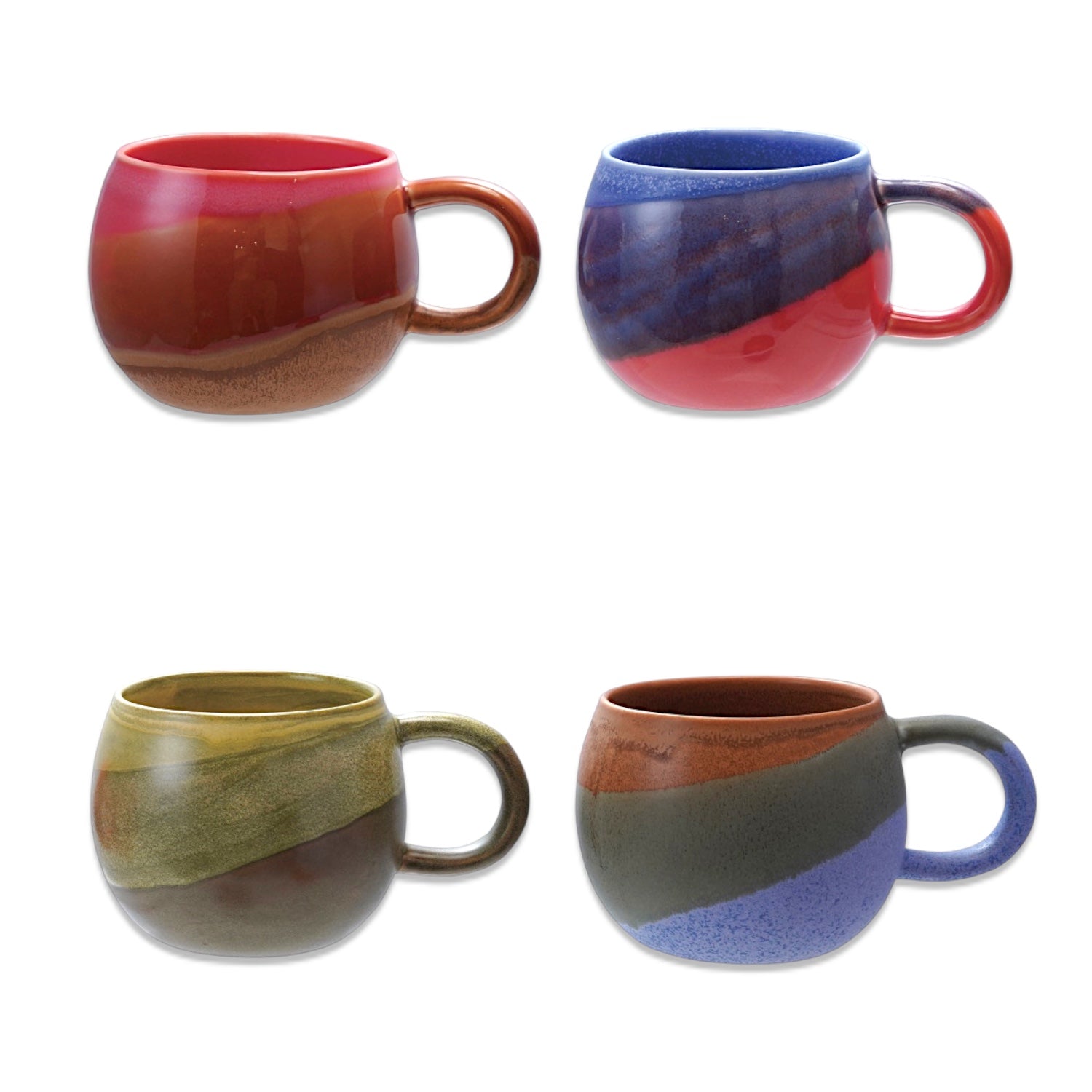Reactive Glaze Colorful Ceramic Coffee Mug