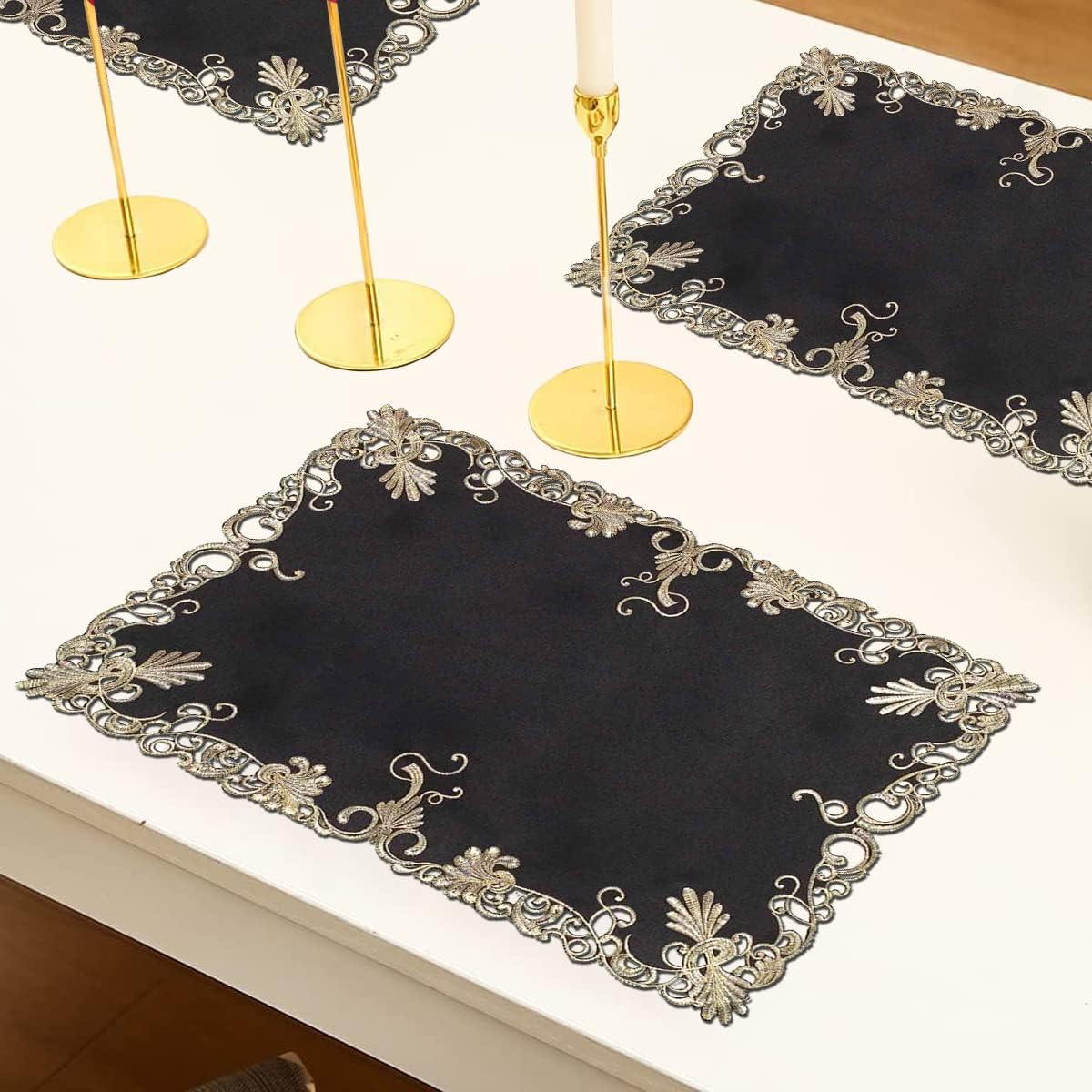Black Gold Table Placemats - Chantelle Collection