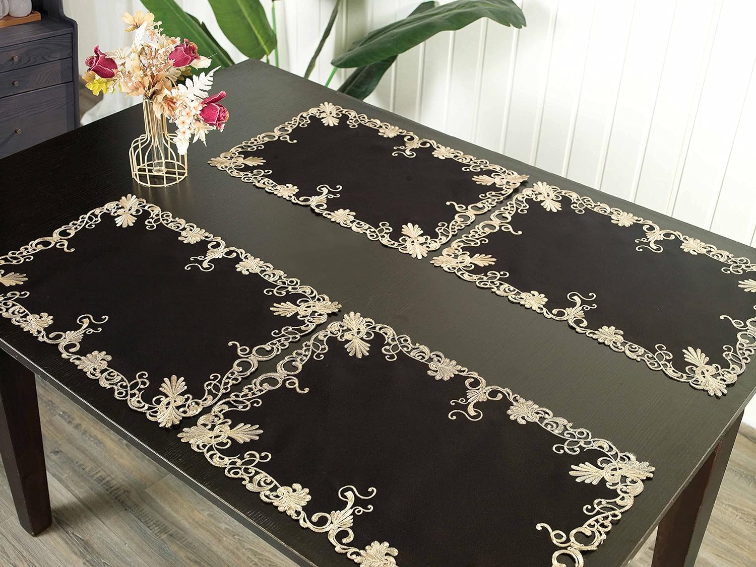 Black Gold Table Placemats - Chantelle Collection