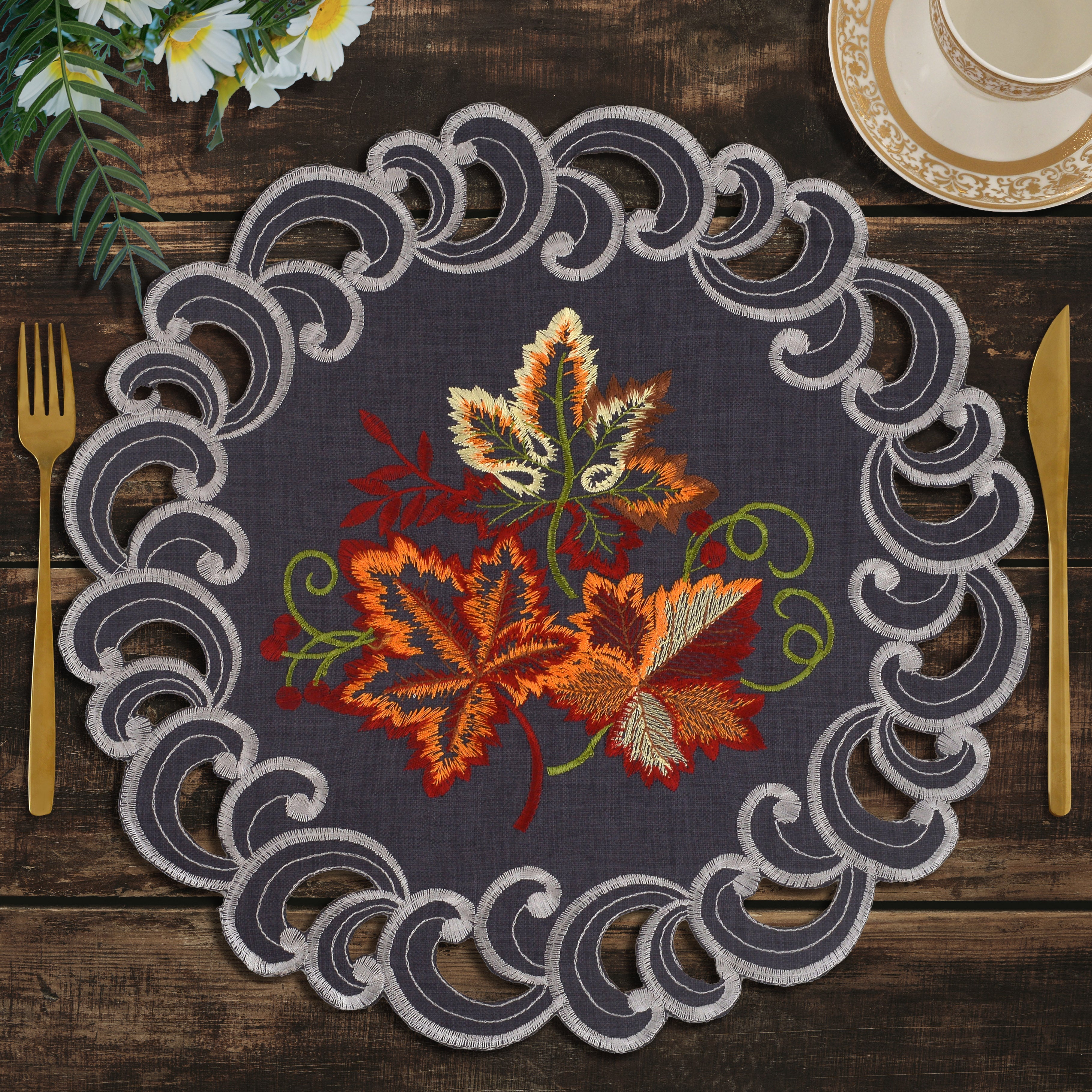 Aurora Charm – Premium Round Doilies, Elegant Decorative Table Decor for Dining and Events 15 inch