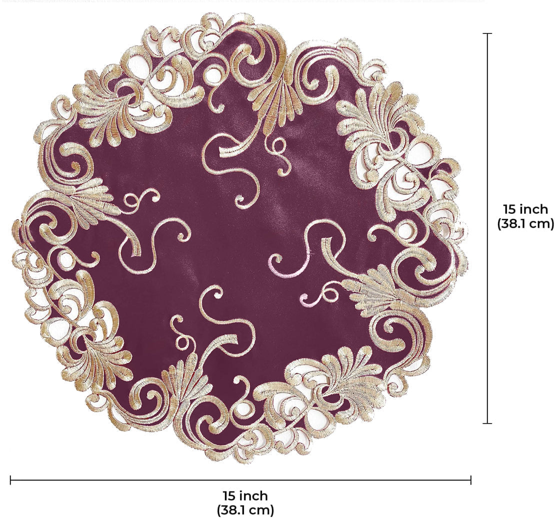 Opulent Weave – Premium Decorative Table Doilies, Elegant Table Decor for Dining and Events 15 inch