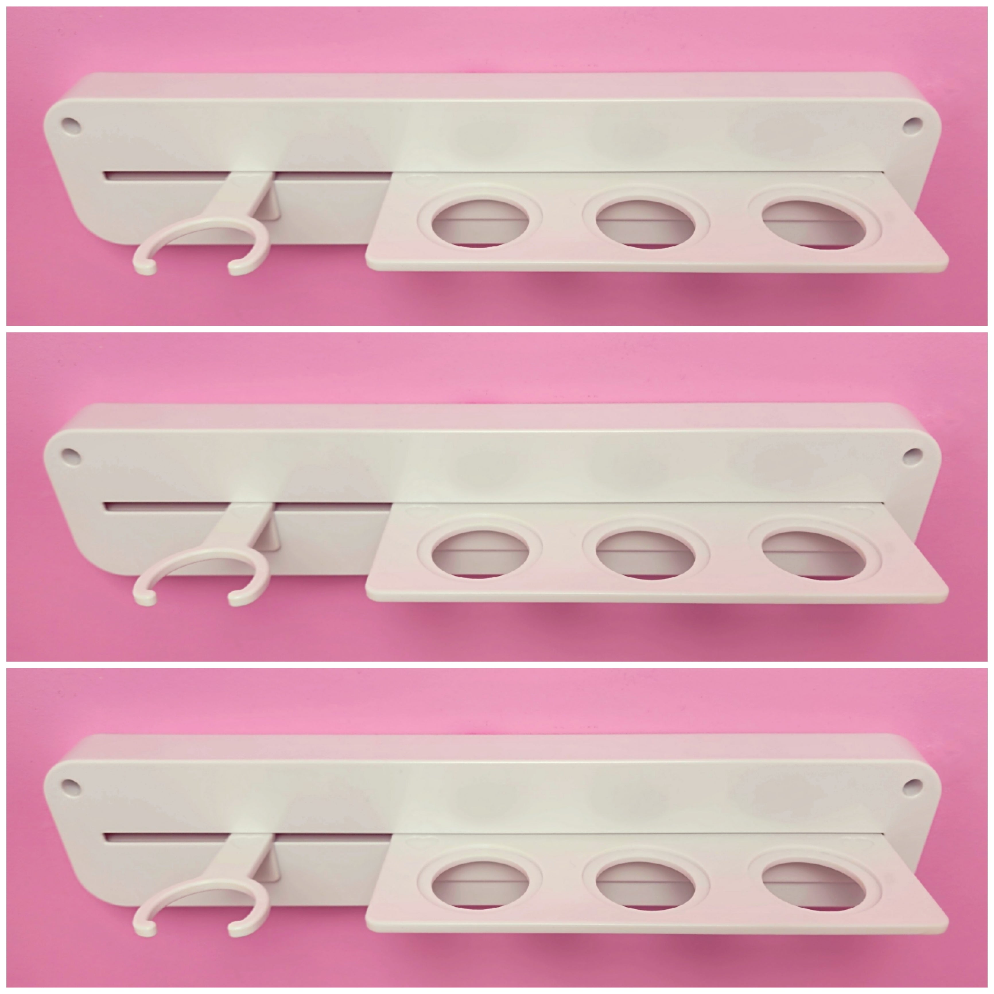 3 Customizable Display Shelves (ABS Plastic) Short Shelves Unit