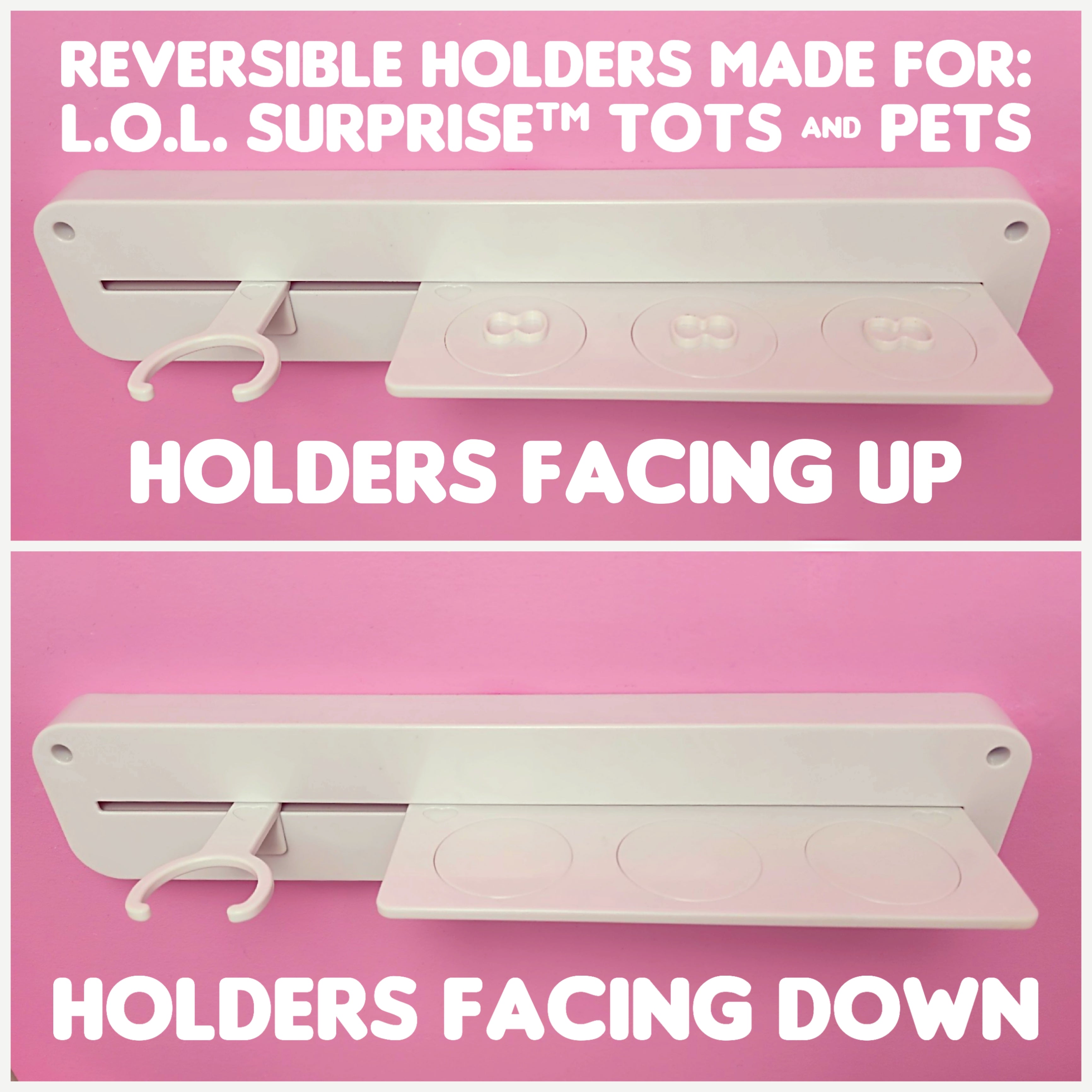 3 Customizable Display Shelves (ABS Plastic) Short Shelves Unit