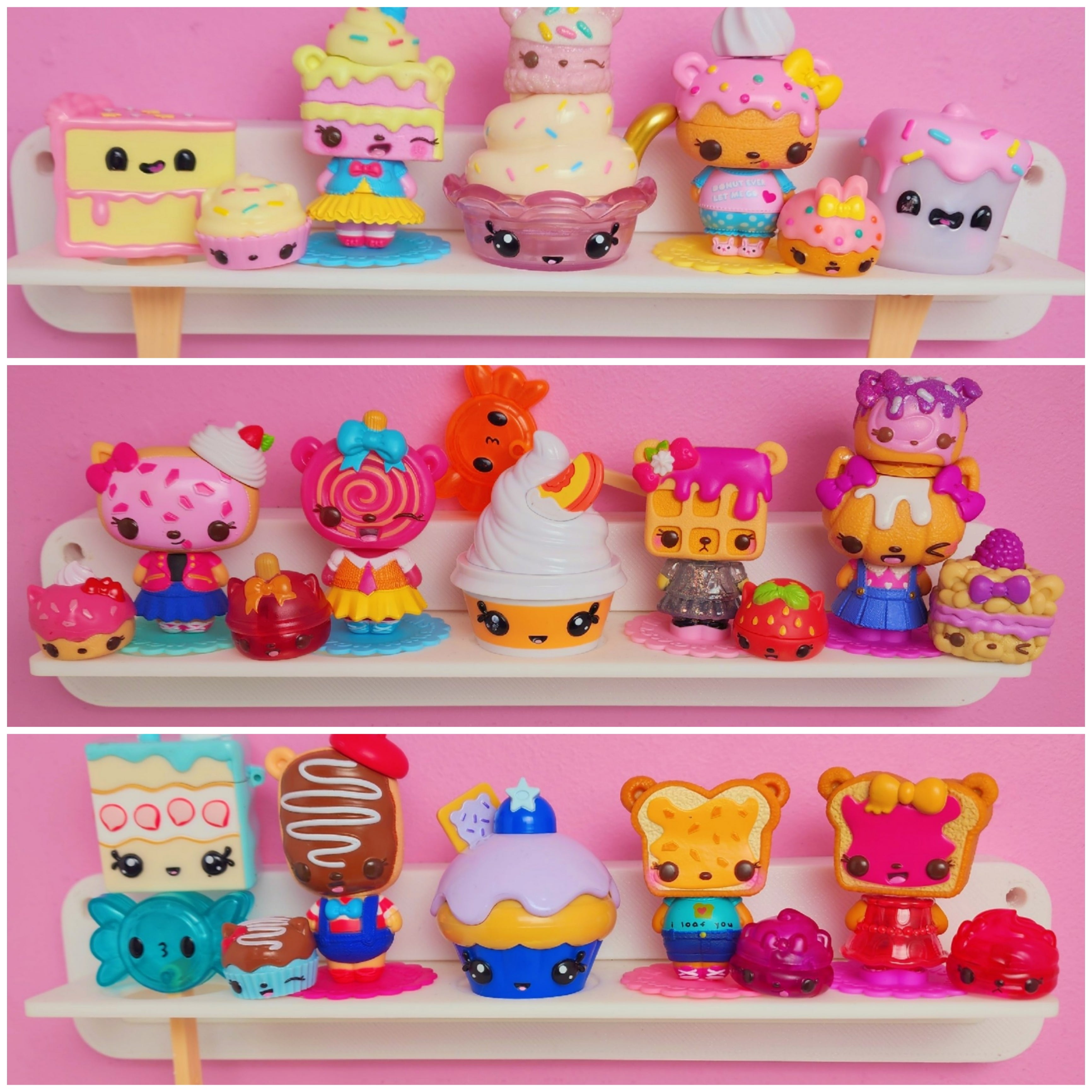 3 Customizable Display Shelves (ABS Plastic) Long Shelves Unit