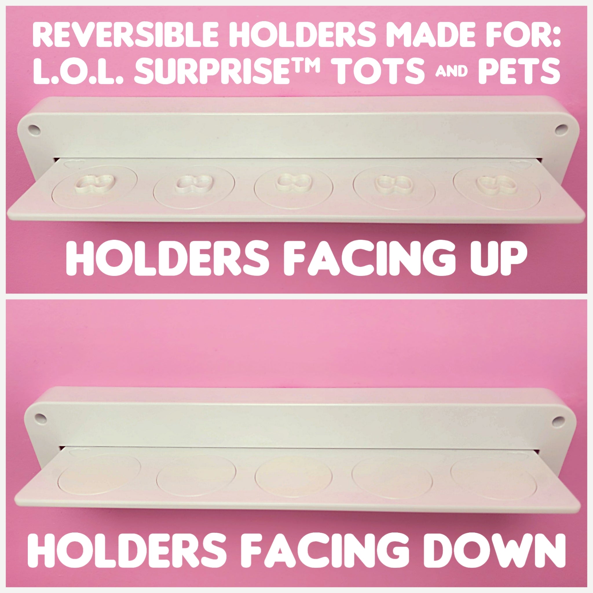 3 Customizable Display Shelves (ABS Plastic) Long Shelves Unit