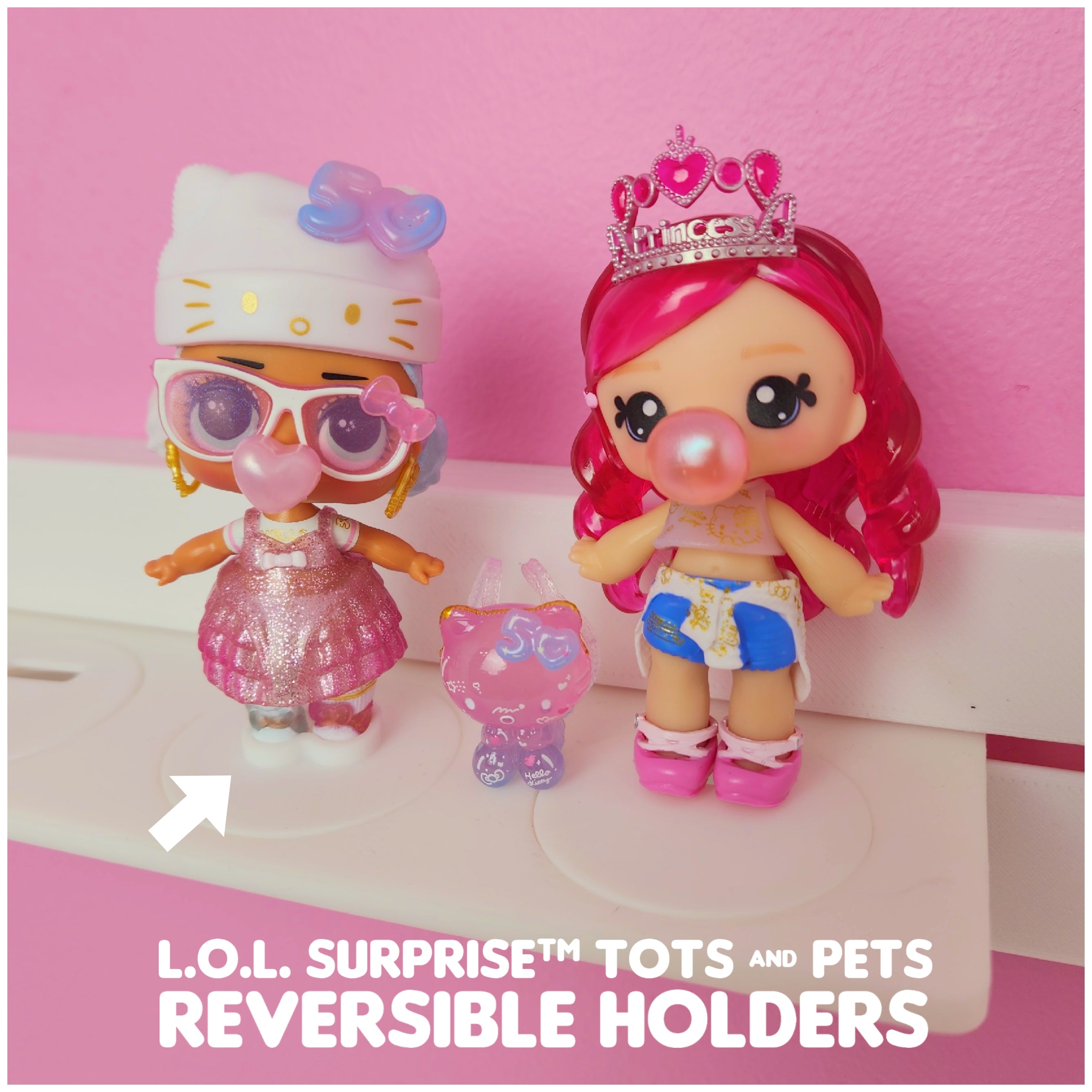 3 Customizable Display Shelves (ABS Plastic) Short Shelves Unit