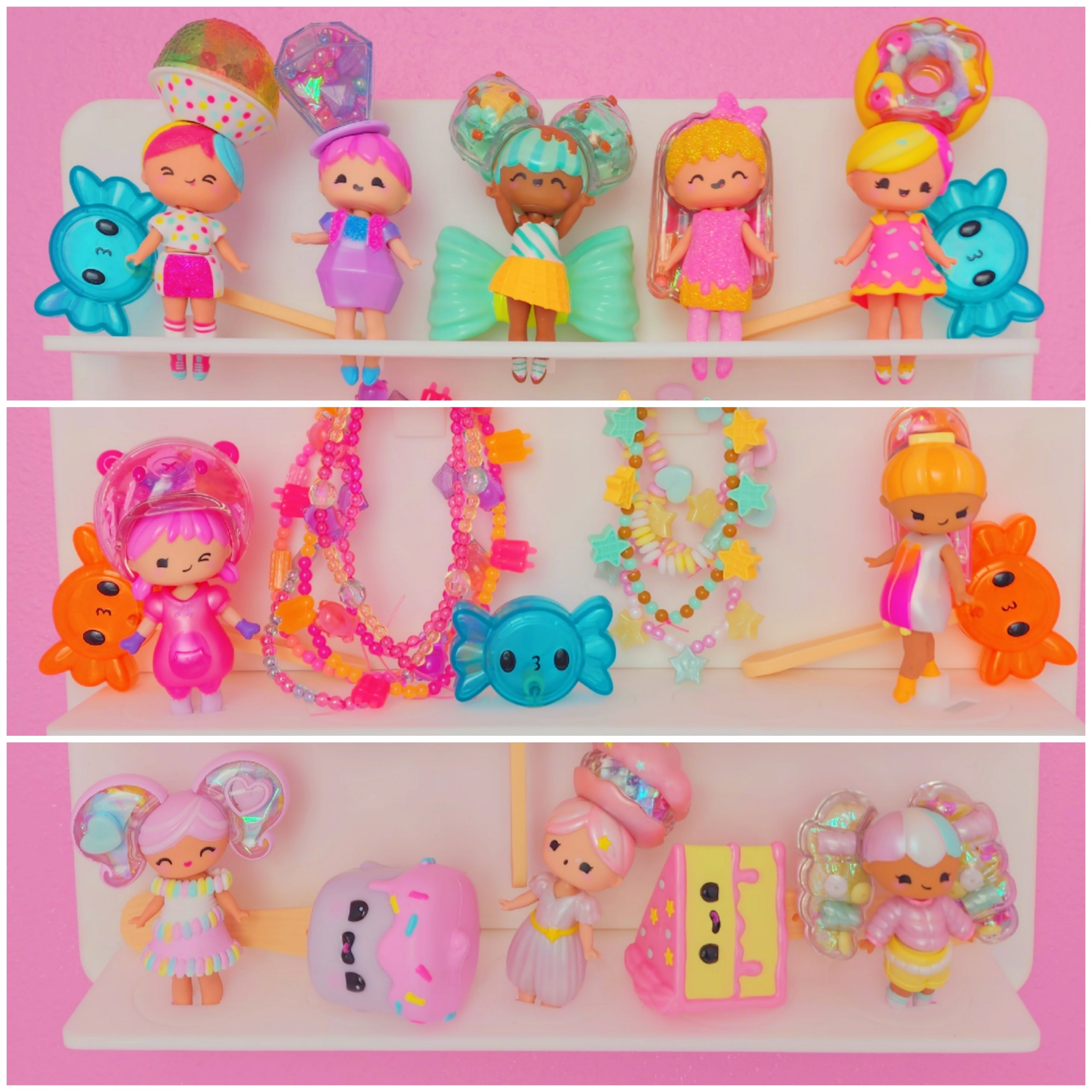 3 Customizable Display Shelves (ABS Plastic) Long Shelves Unit