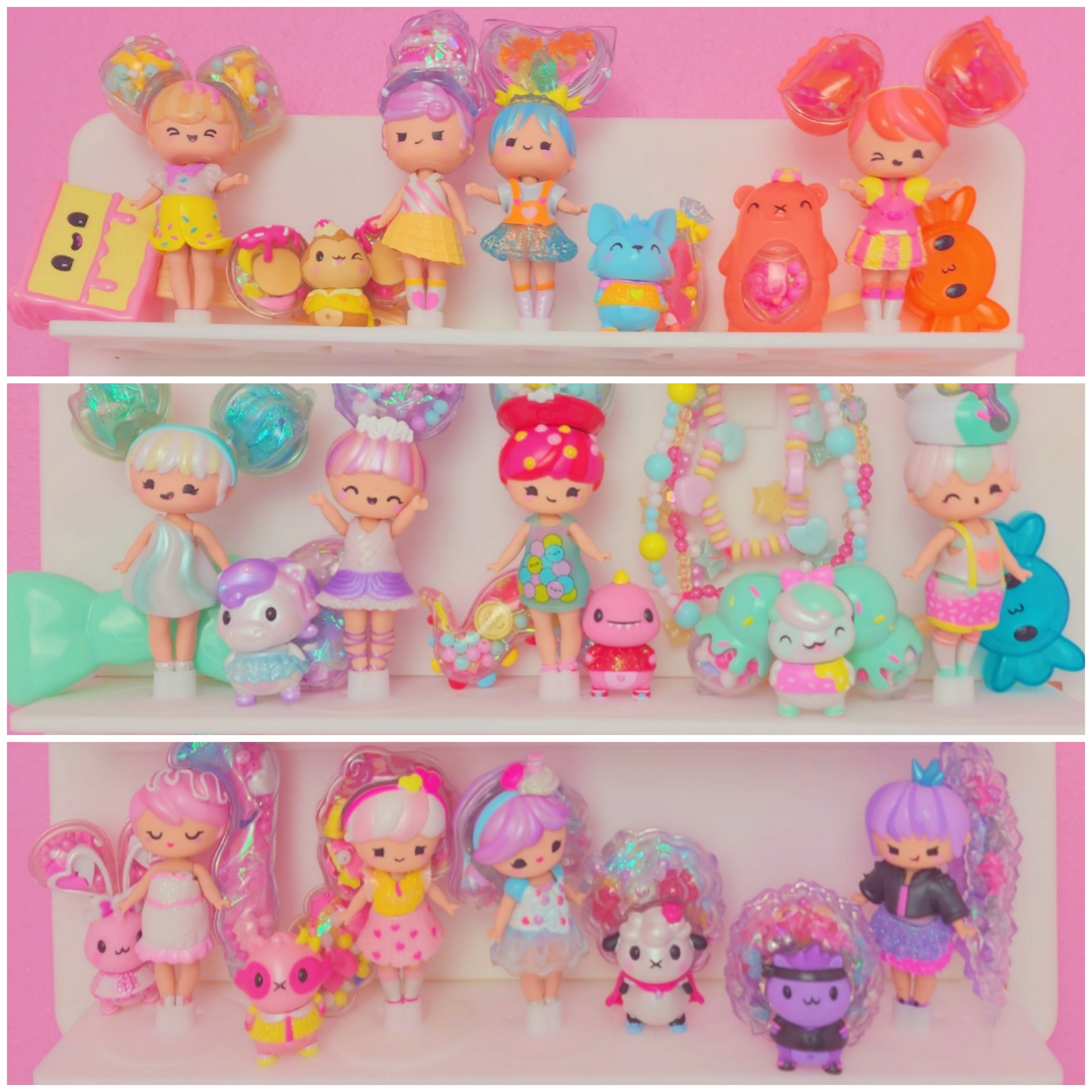 3 Customizable Display Shelves (ABS Plastic) Long Shelves Unit