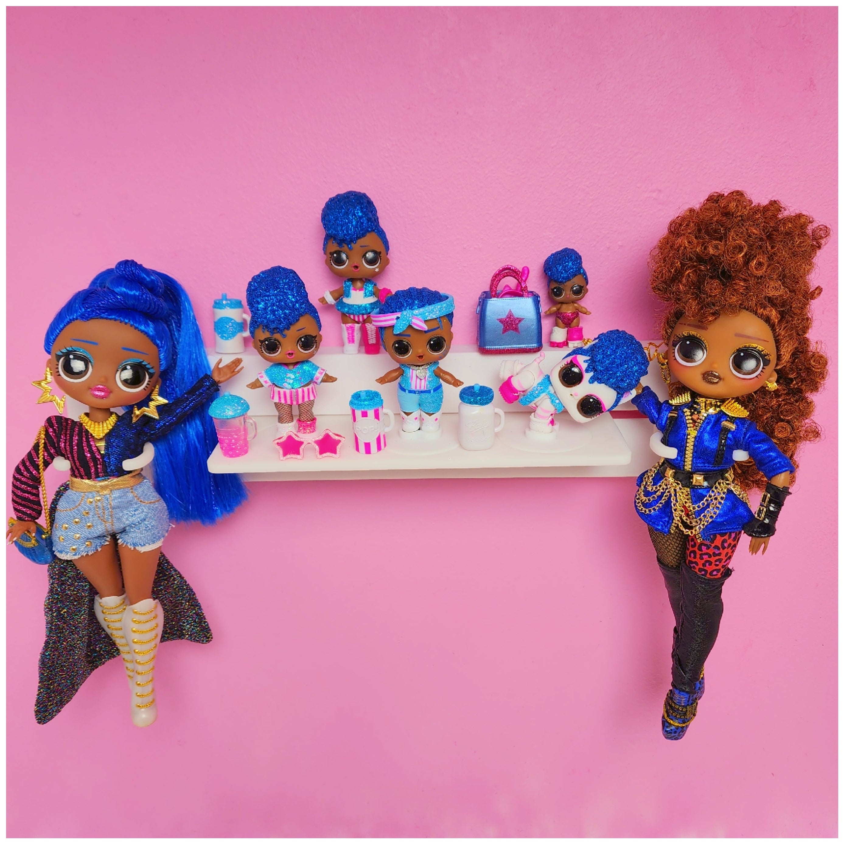 3 Customizable Display Shelves (ABS Plastic) Short Shelves Unit