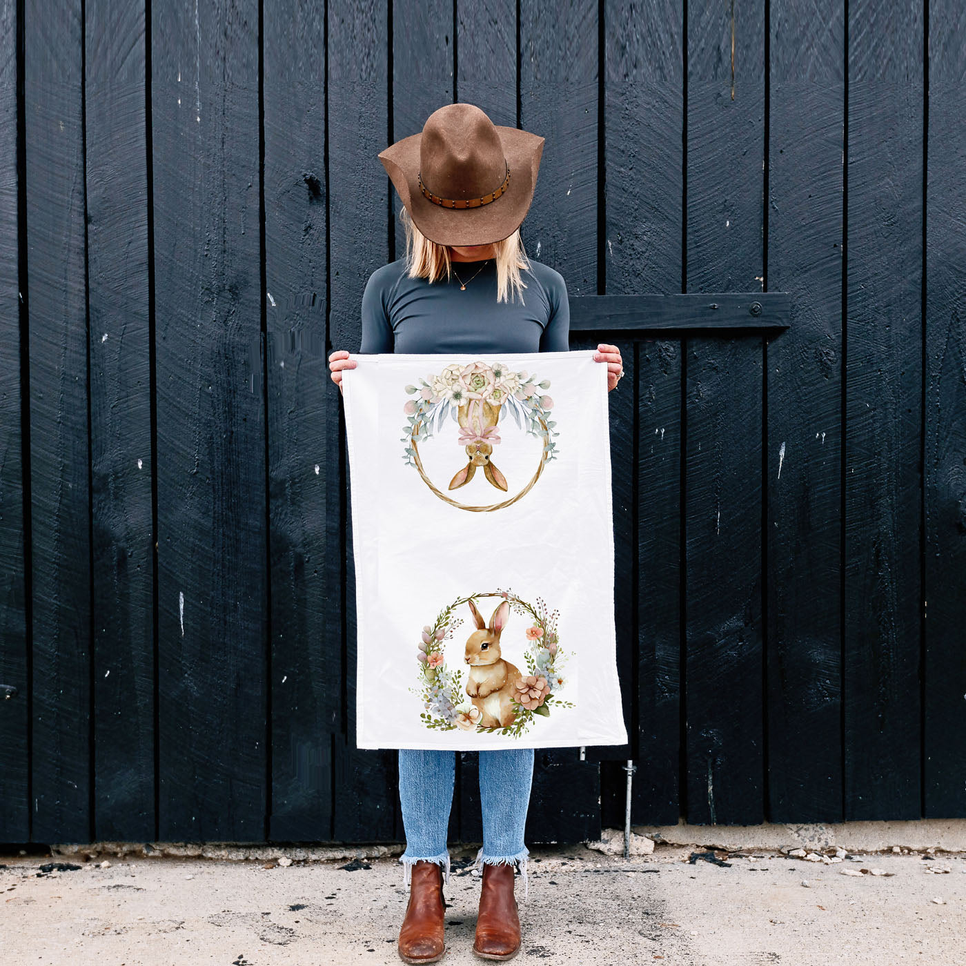 Rustic Bunny Towel