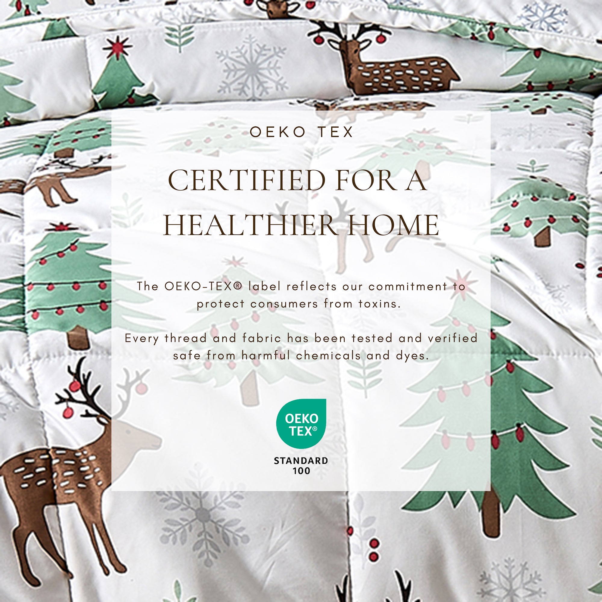 Reversible Christmas Comforter and Sham Set - Holiday / Lodge Odette Collection