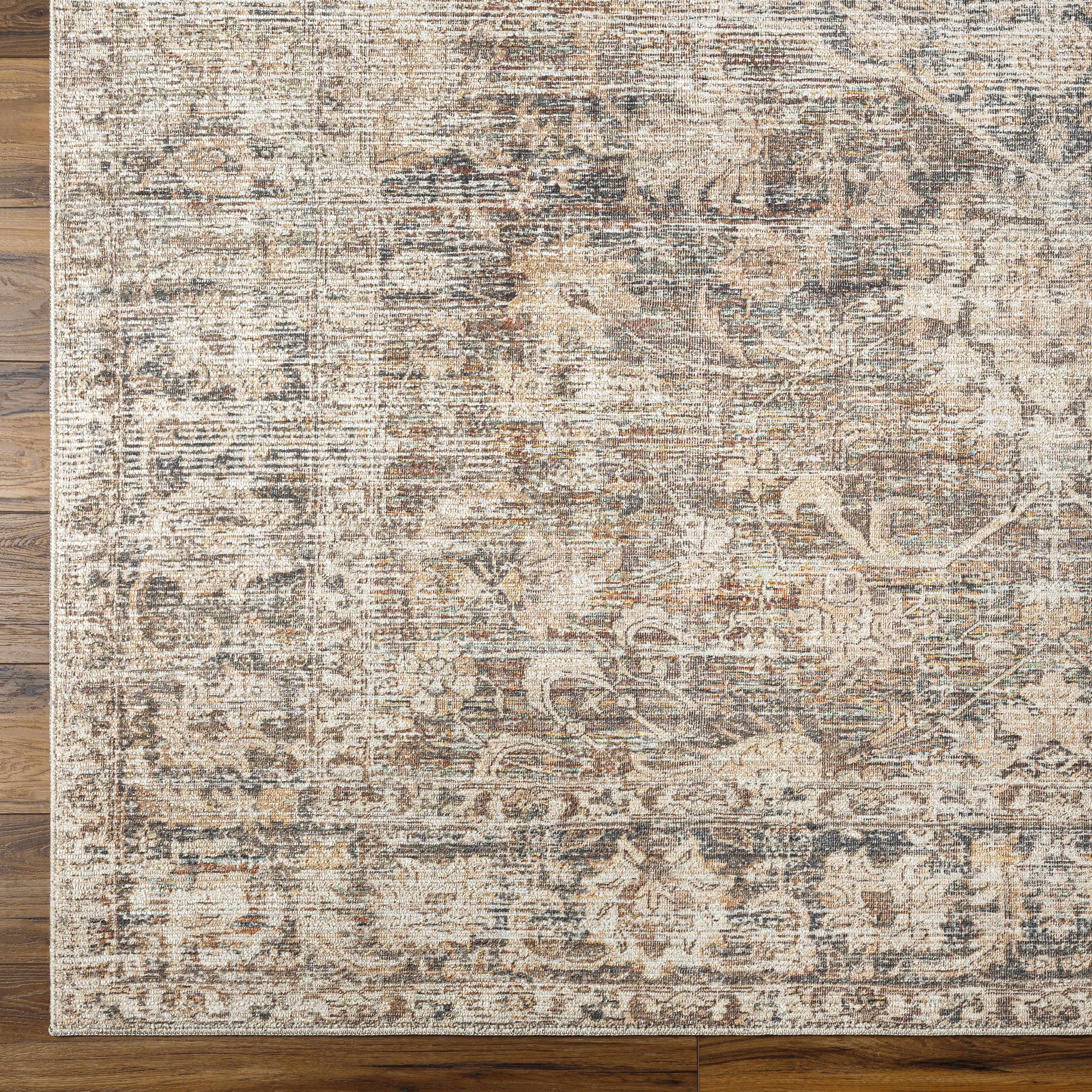 Marlene Medallion Brown 7ft Runner Rug - Livabliss x Becki Owens