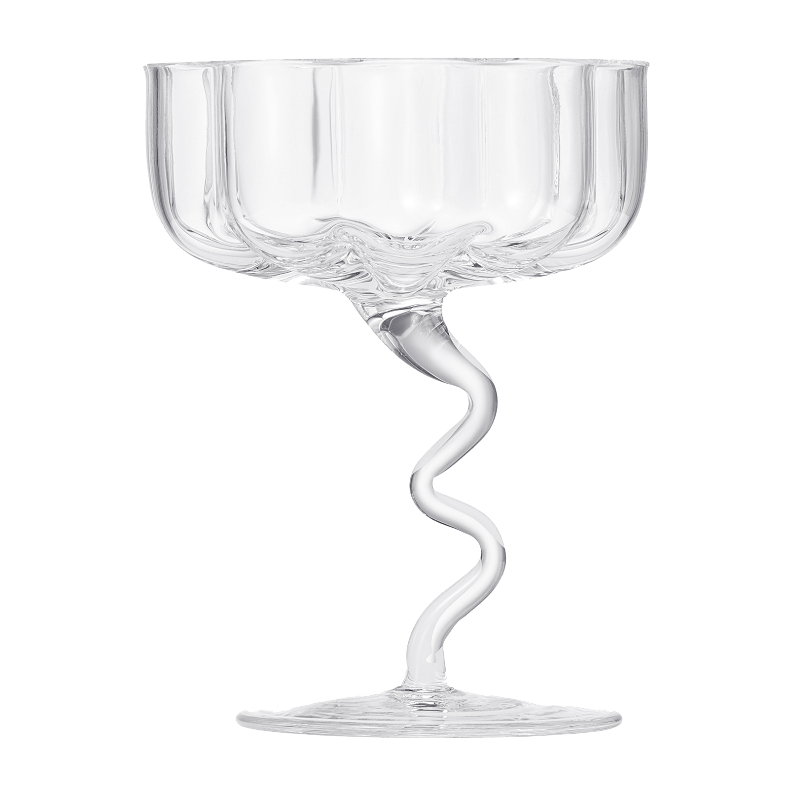 Asteria Champagne Coupe Cocktail Glassware, Clear, Set of 2
